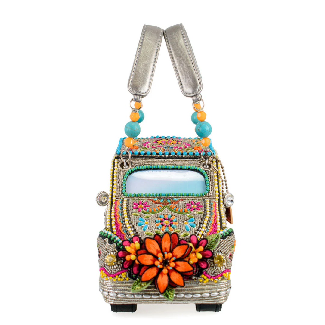 Mary Frances Sunny Drive Top Handle Bag Mary Frances Car Beaded Handbag