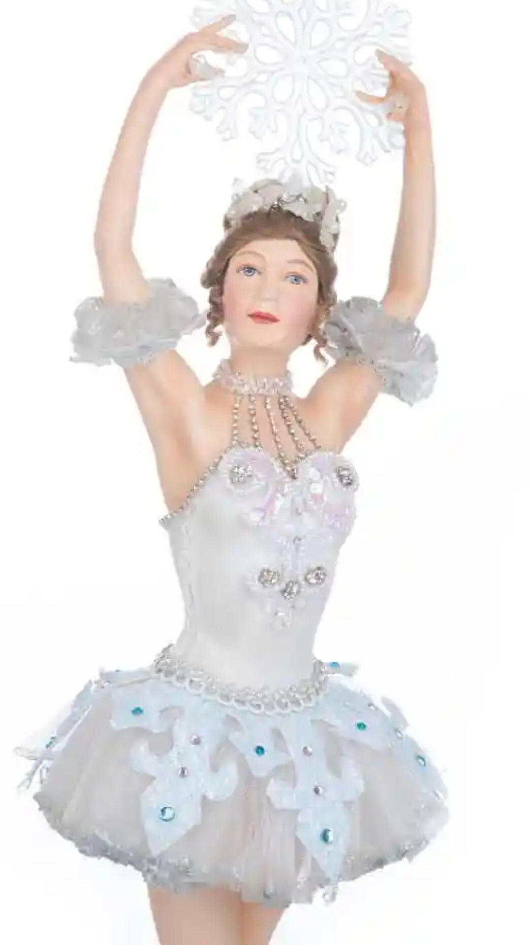 Katherine's Collection Frost and Tenderness Ballerina Figure Christmas Ballerina Decor