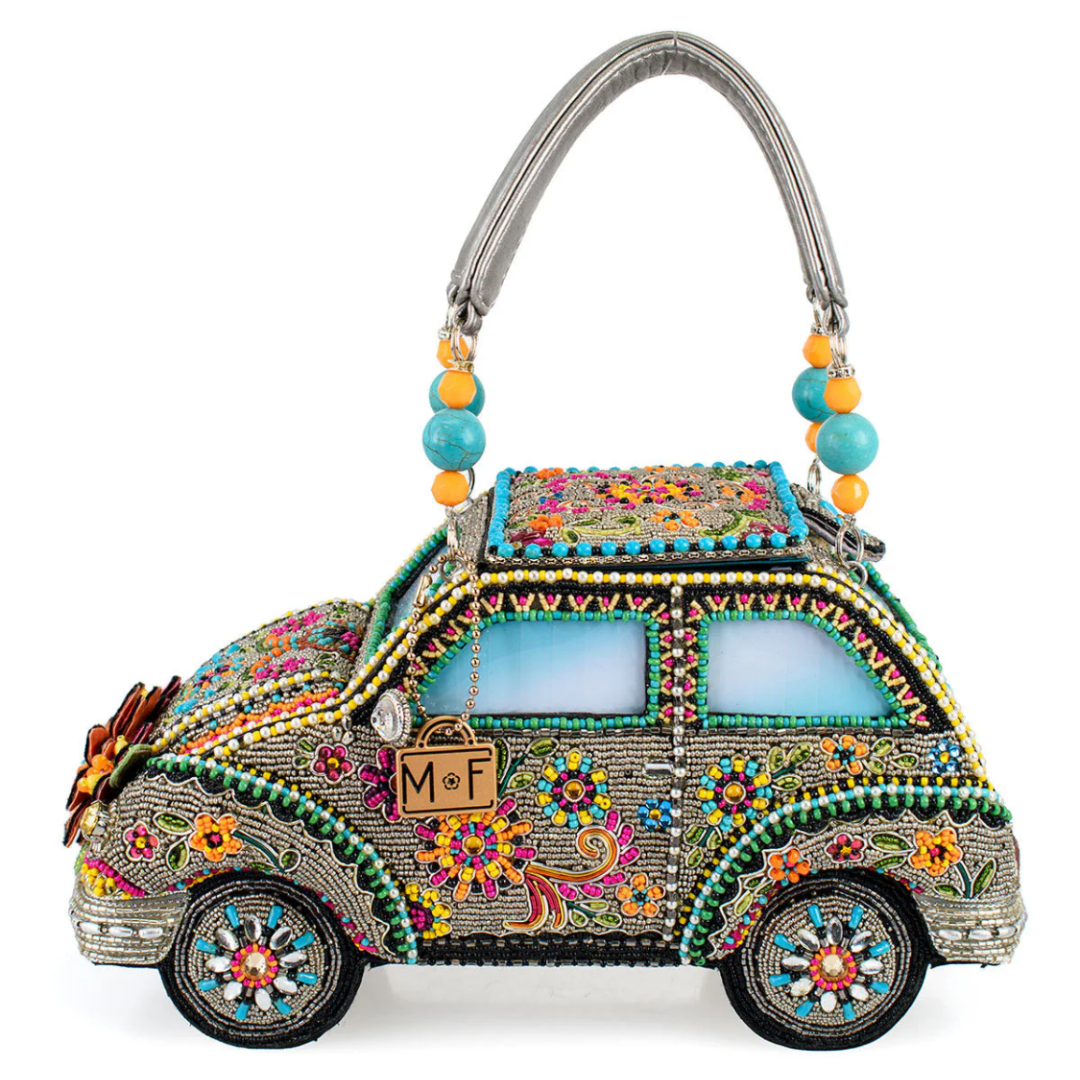 Mary Frances Sunny Drive Top Handle Bag Mary Frances Car Beaded Handbag