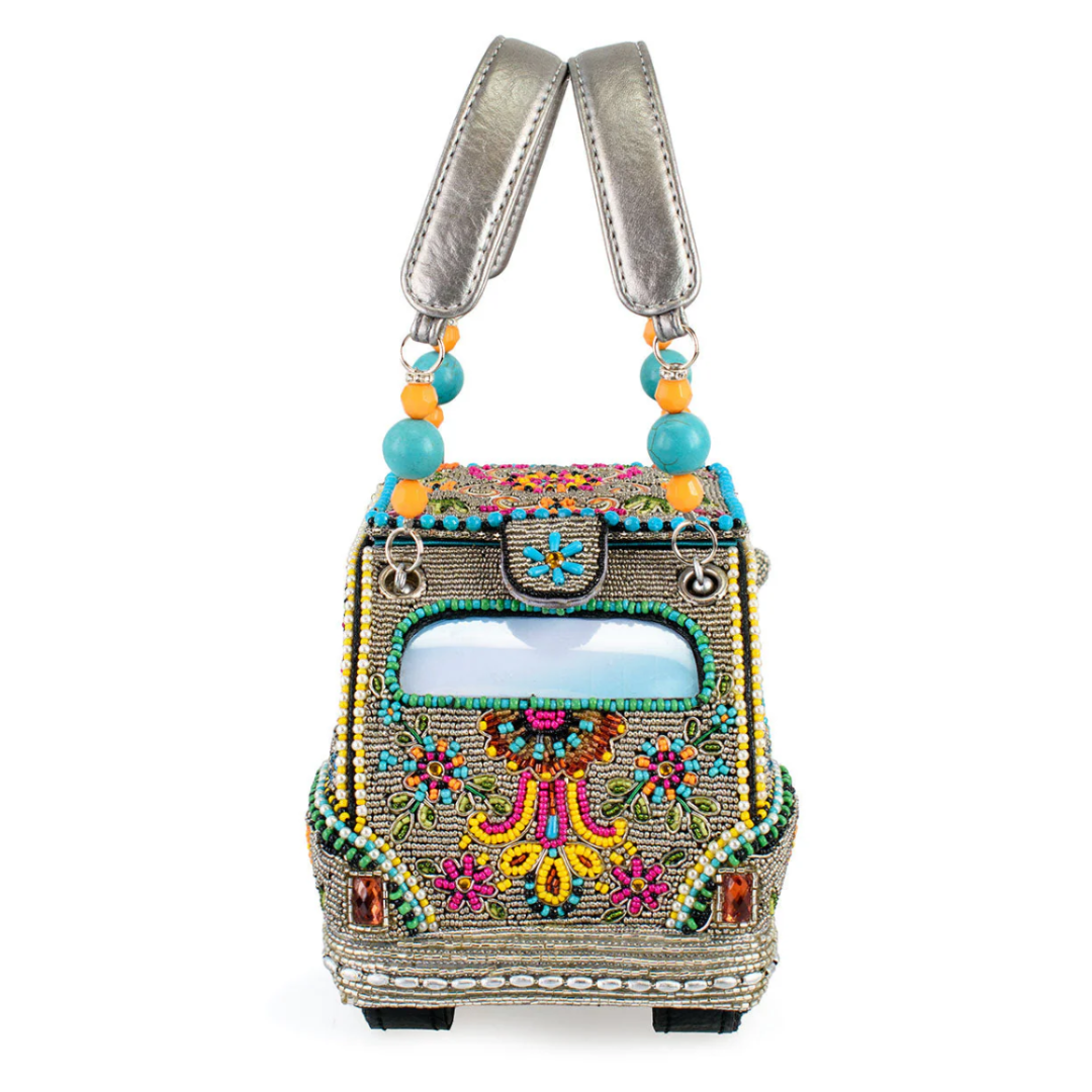 Mary Frances Sunny Drive Top Handle Bag Mary Frances Car Beaded Handbag