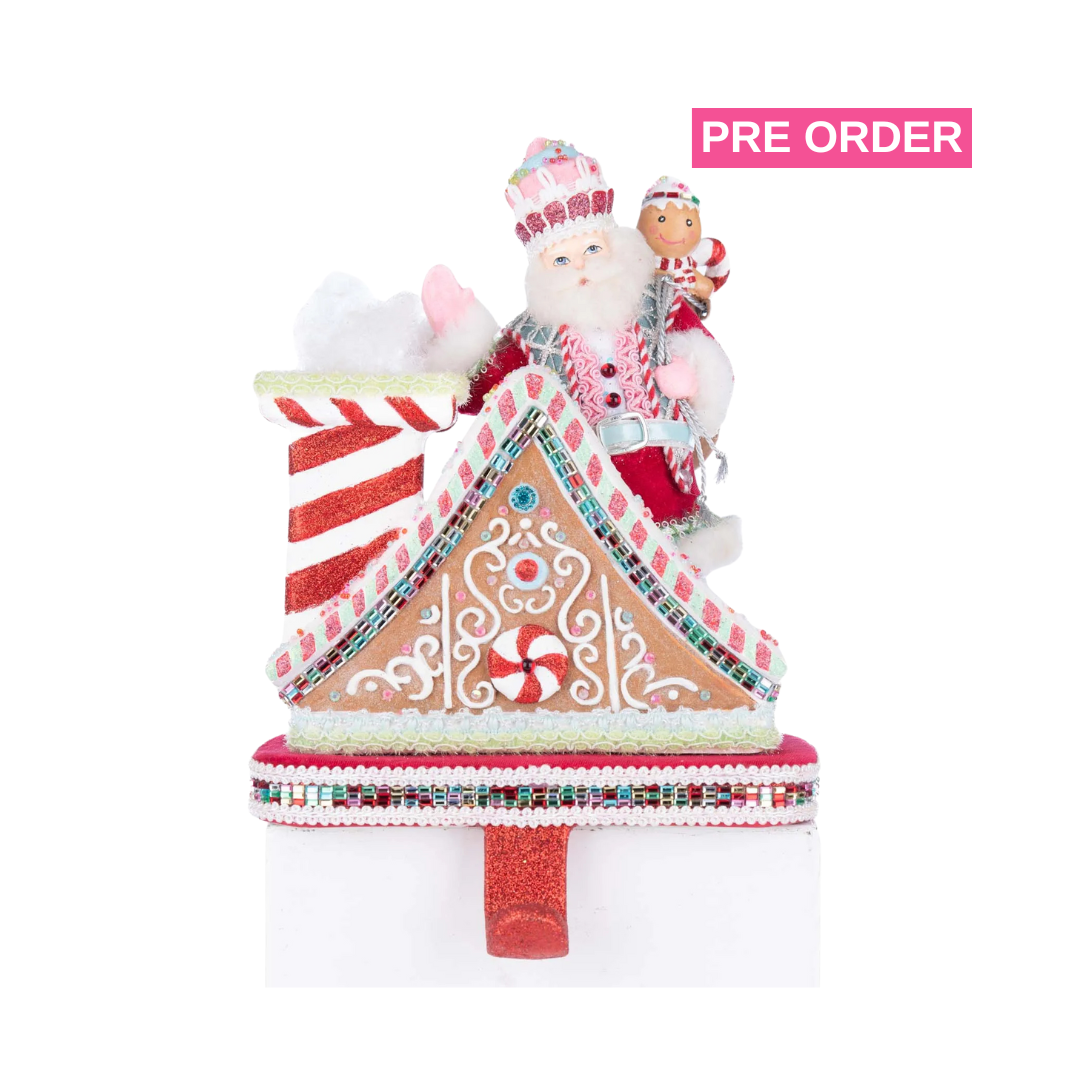 Katherine's Collection Christmas Sweet Delights Santa Stocking Holder Katherine's Collection Santa Claus Stocking Holder