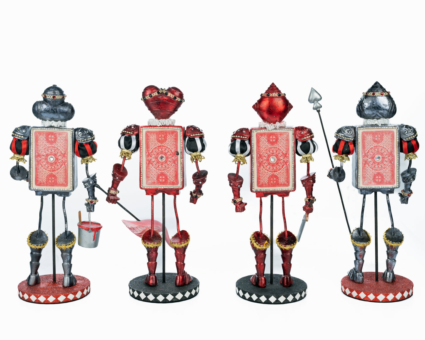 Katherine's Collection Card Guard Soldiers Set of 4 Katherine's Collection Hearts and Wonderland