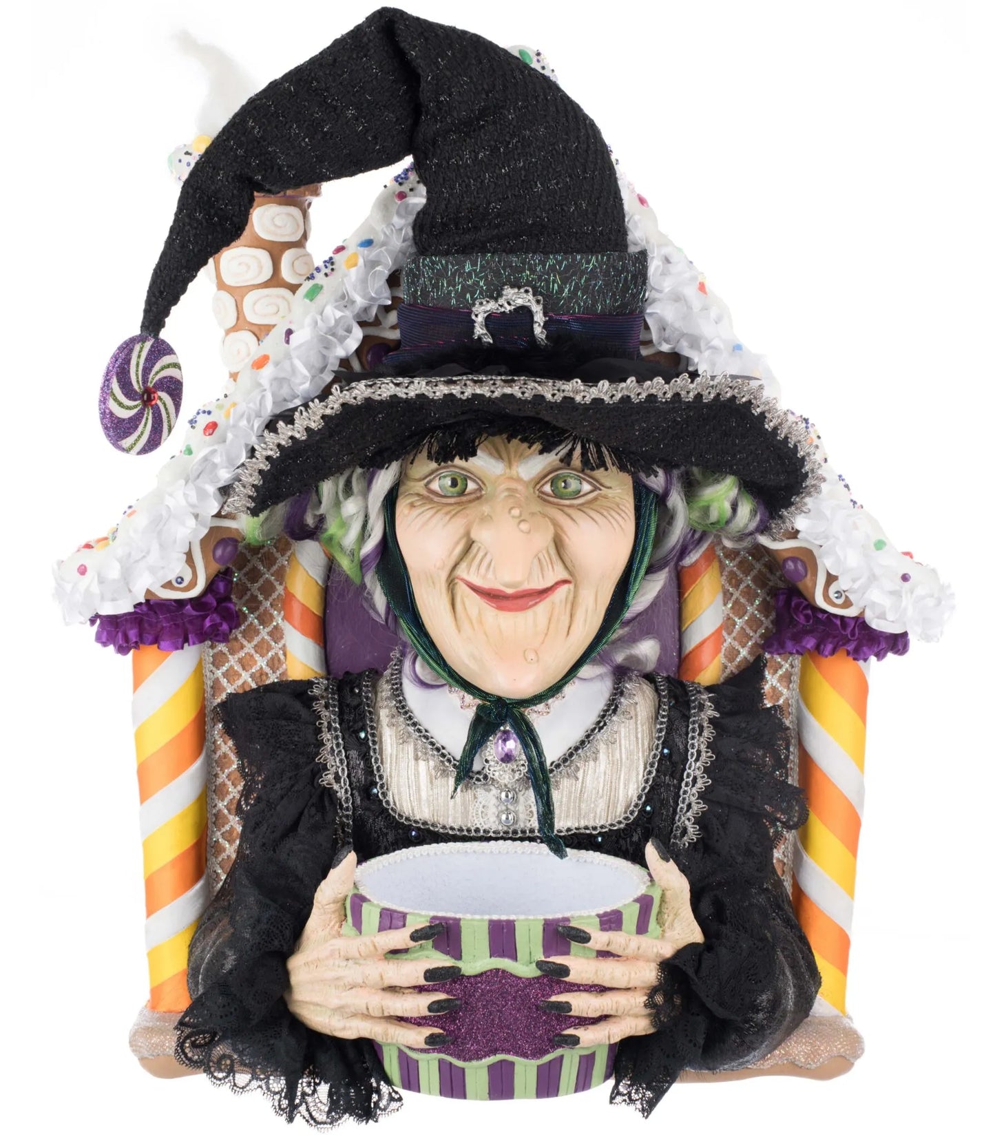 Katherine's Collection A Grimm Halloween Ginger Witch With Bowl Katherine's Collection Halloween Witch Bowl