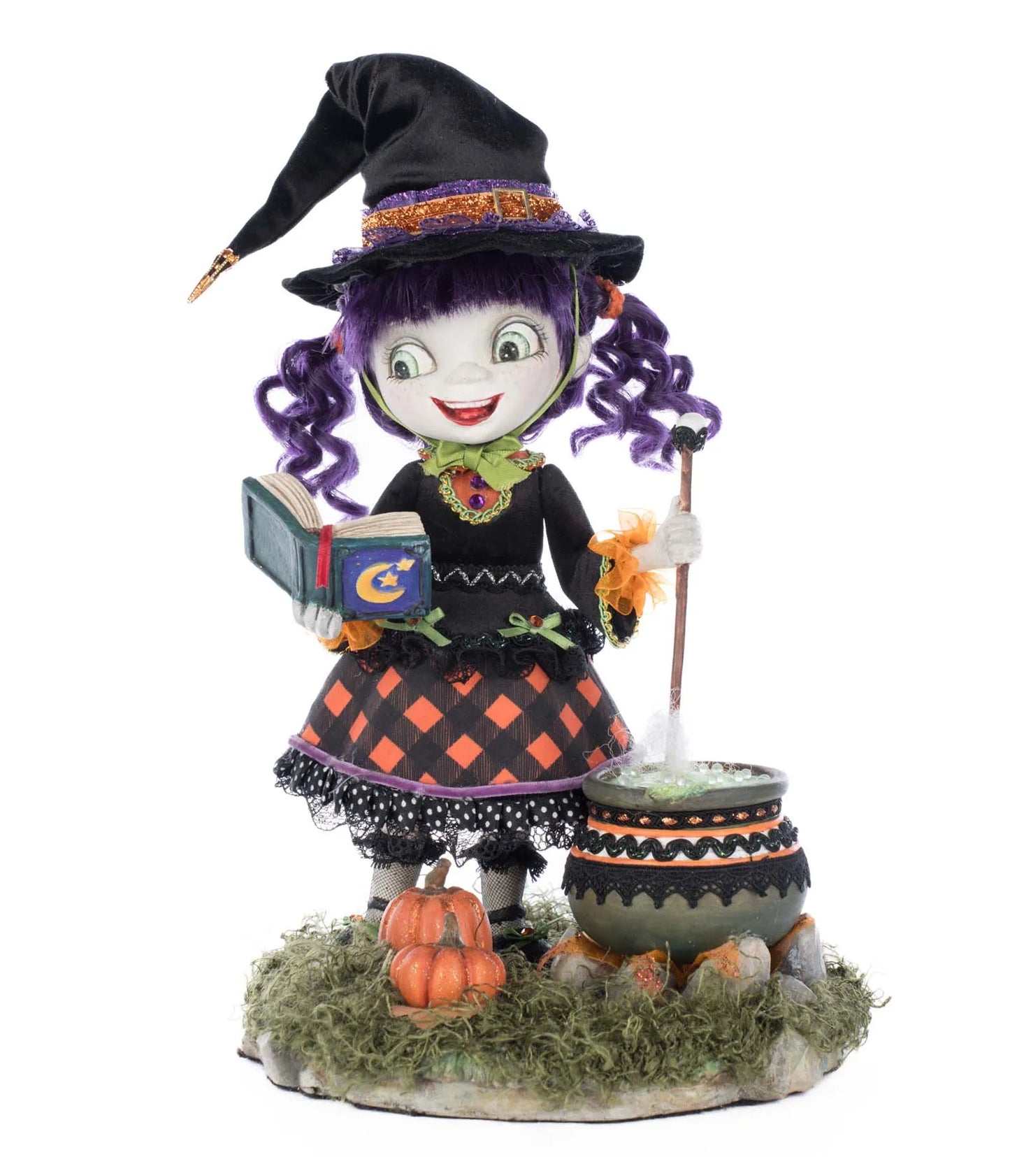Katherine's Collection Poppy Broomson Witch Tabletopl Katherine's Collection Halloween Witch Decoration