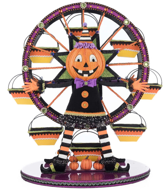Katherine's Collection Pumpkin Ferris Wheel Cupcake Holder   Katherine's Collection Halloween Cupcake Candy Server