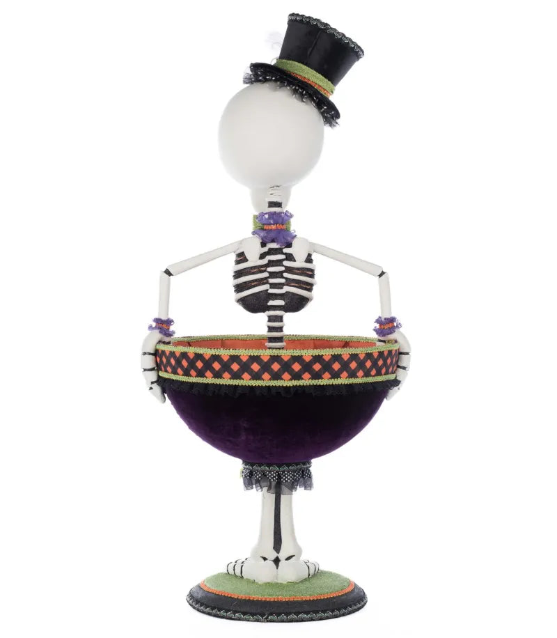 Katherine's Collection Billy Bones Thorton Candy Bowl Katherine's Collection Halloween Skeletion Candy Bowl