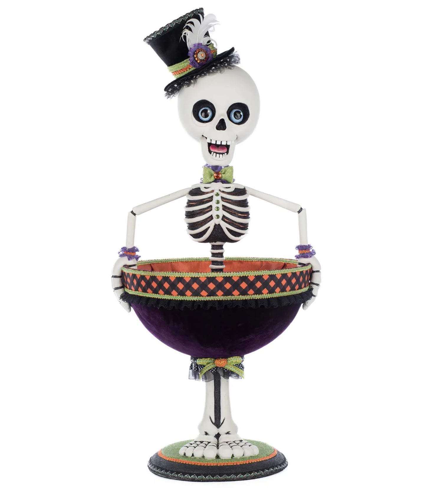 Katherine's Collection Billy Bones Thorton Candy Bowl Katherine's Collection Halloween Skeletion Candy Bowl