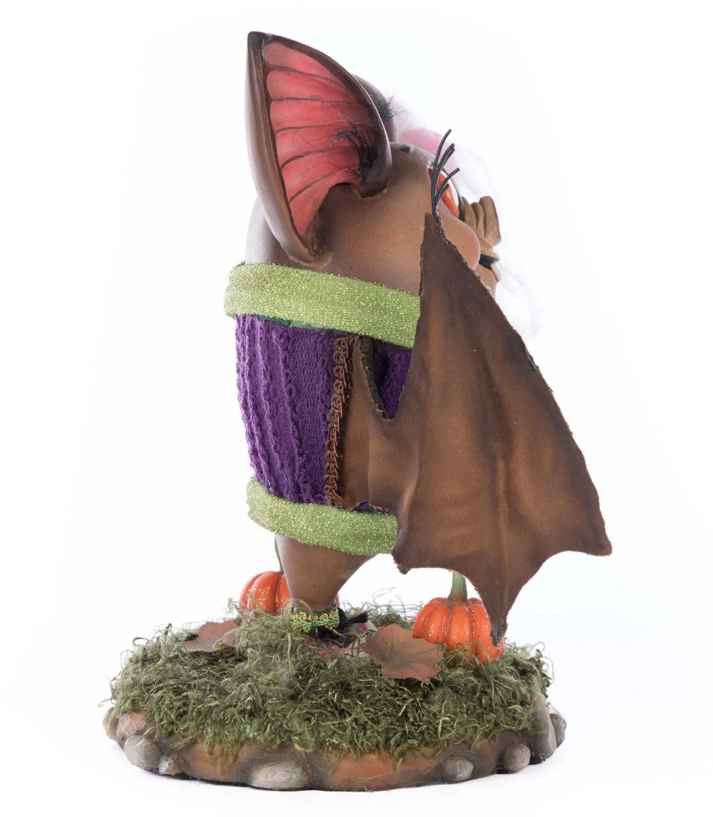 Katherine's Collection Fangs the Bat in Sweater Tabletop Katherine's Collection Halloween Bat Decoration