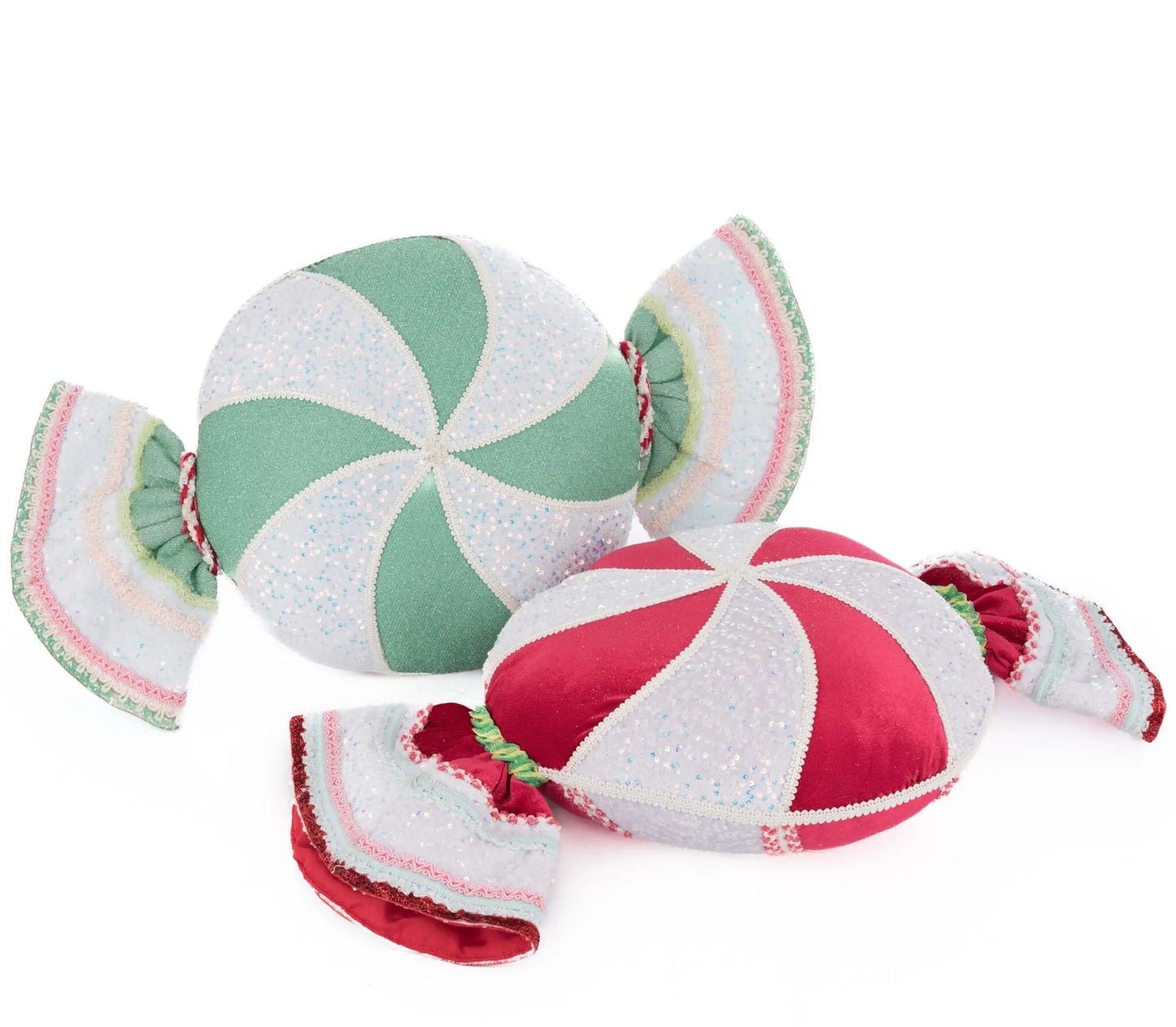 Katherine's Collection Christmas Sweet Delights Candy Pillow Assortment of 2 Katherine's Collection Swirl Candy Pillows