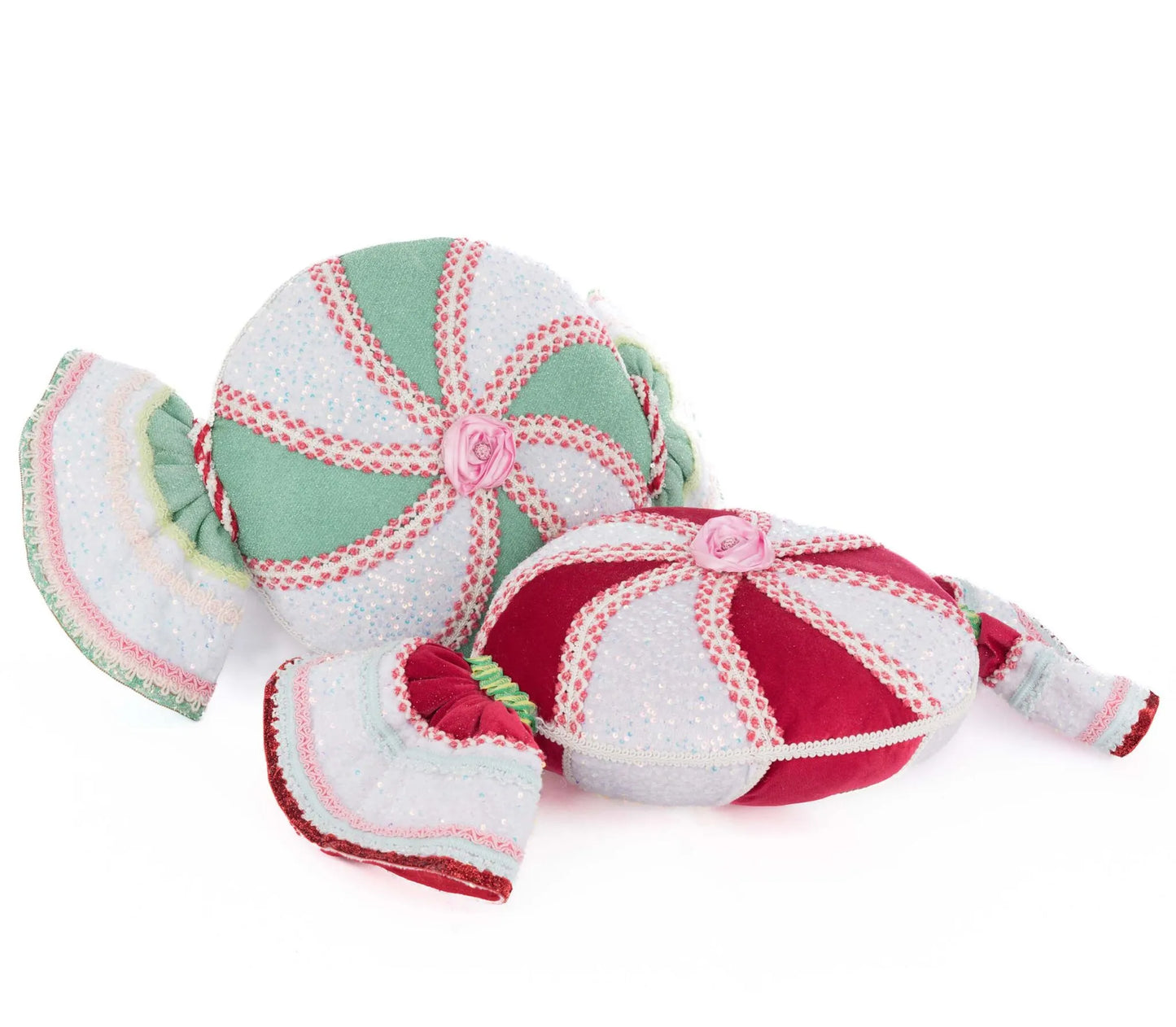 Katherine's Collection Christmas Sweet Delights Candy Pillow Assortment of 2 Katherine's Collection Swirl Candy Pillows