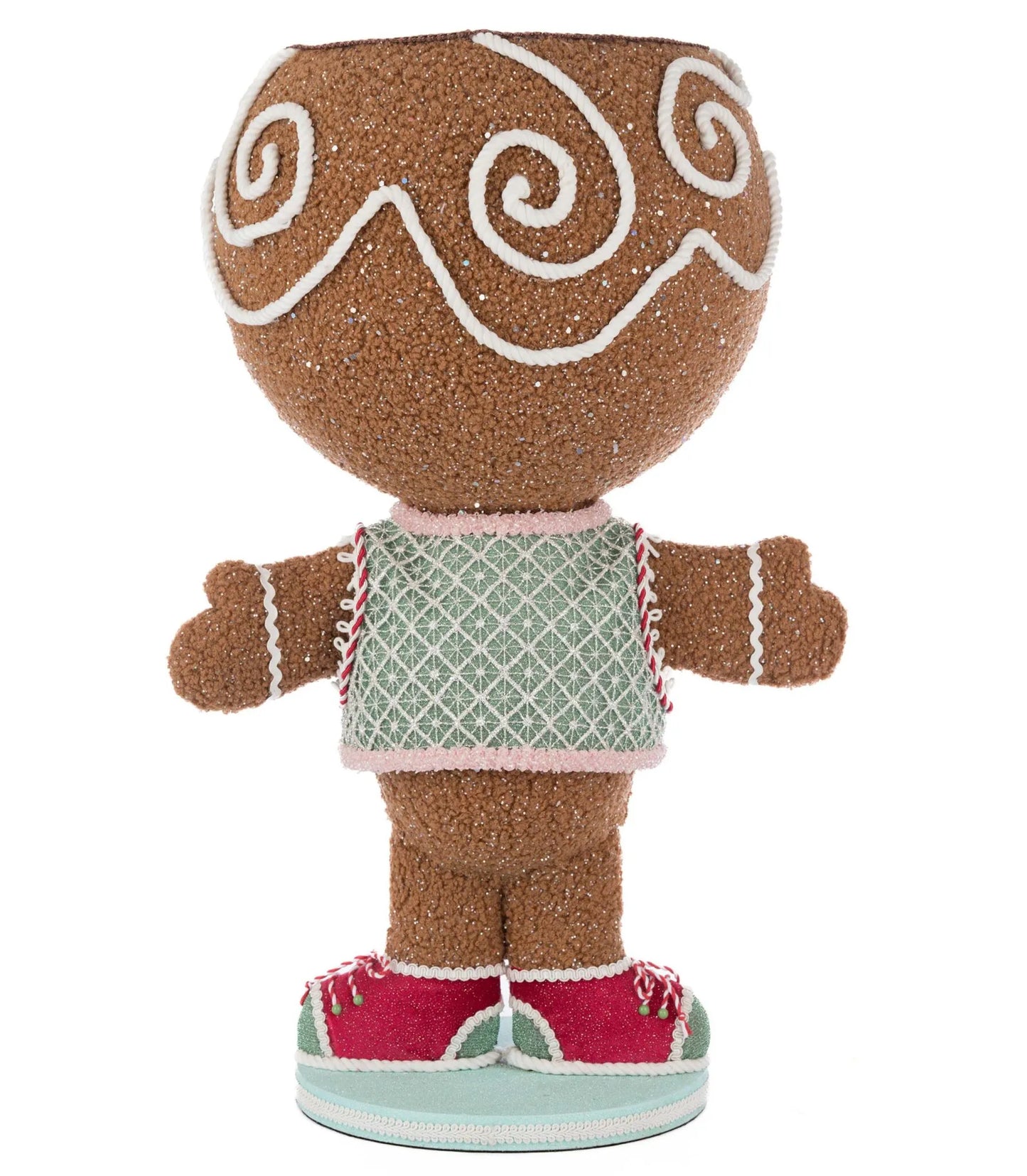 Katherine's Collection Christmas Stick E. Sweet Gingerbread Boy Candy Container Katherine's Collection Gingerbread Boy Decoration