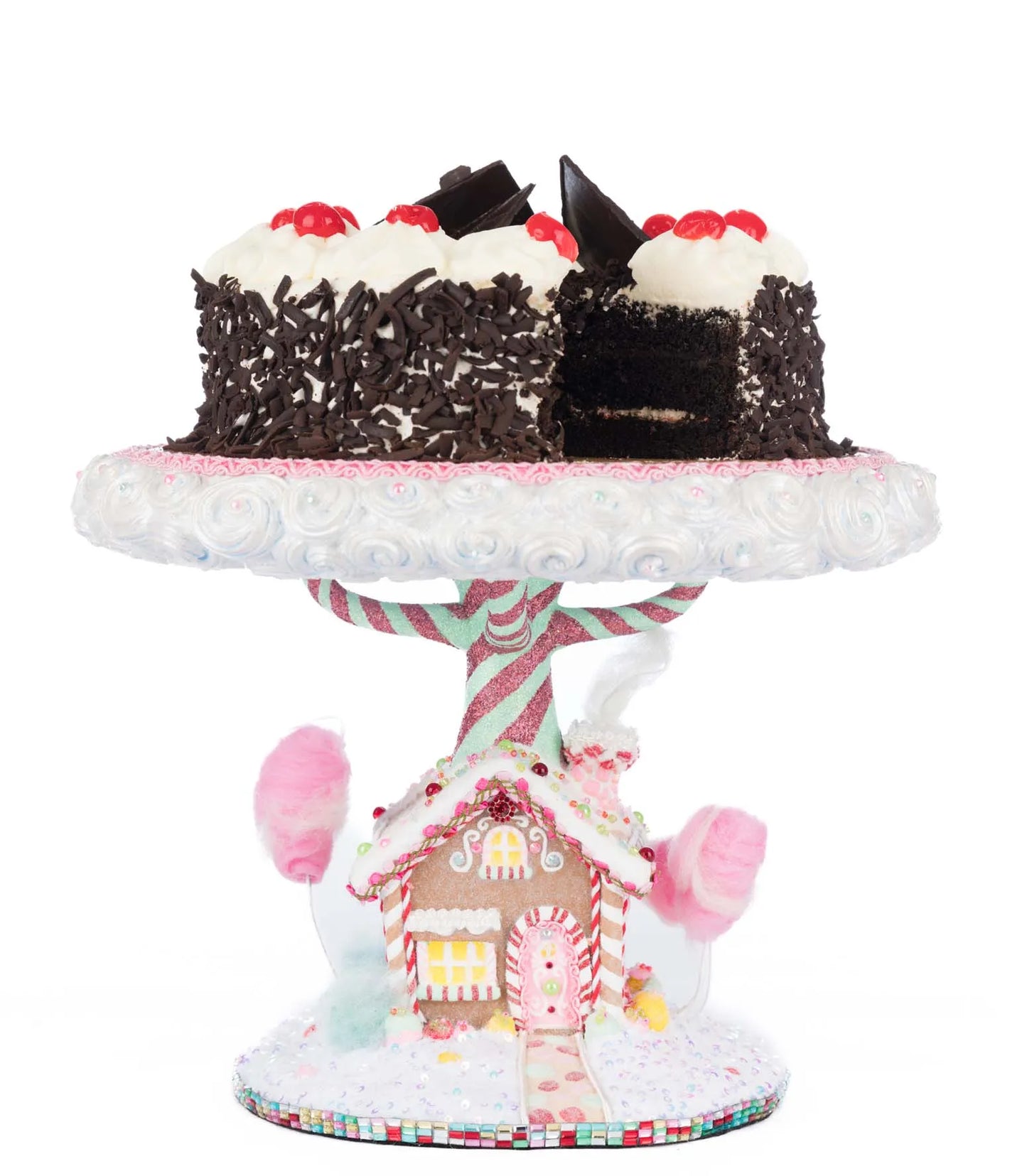 Katherine's Collection Christmas Sweet Delights Cake Plate Katherine's Collection Gingerbread Cake Stand