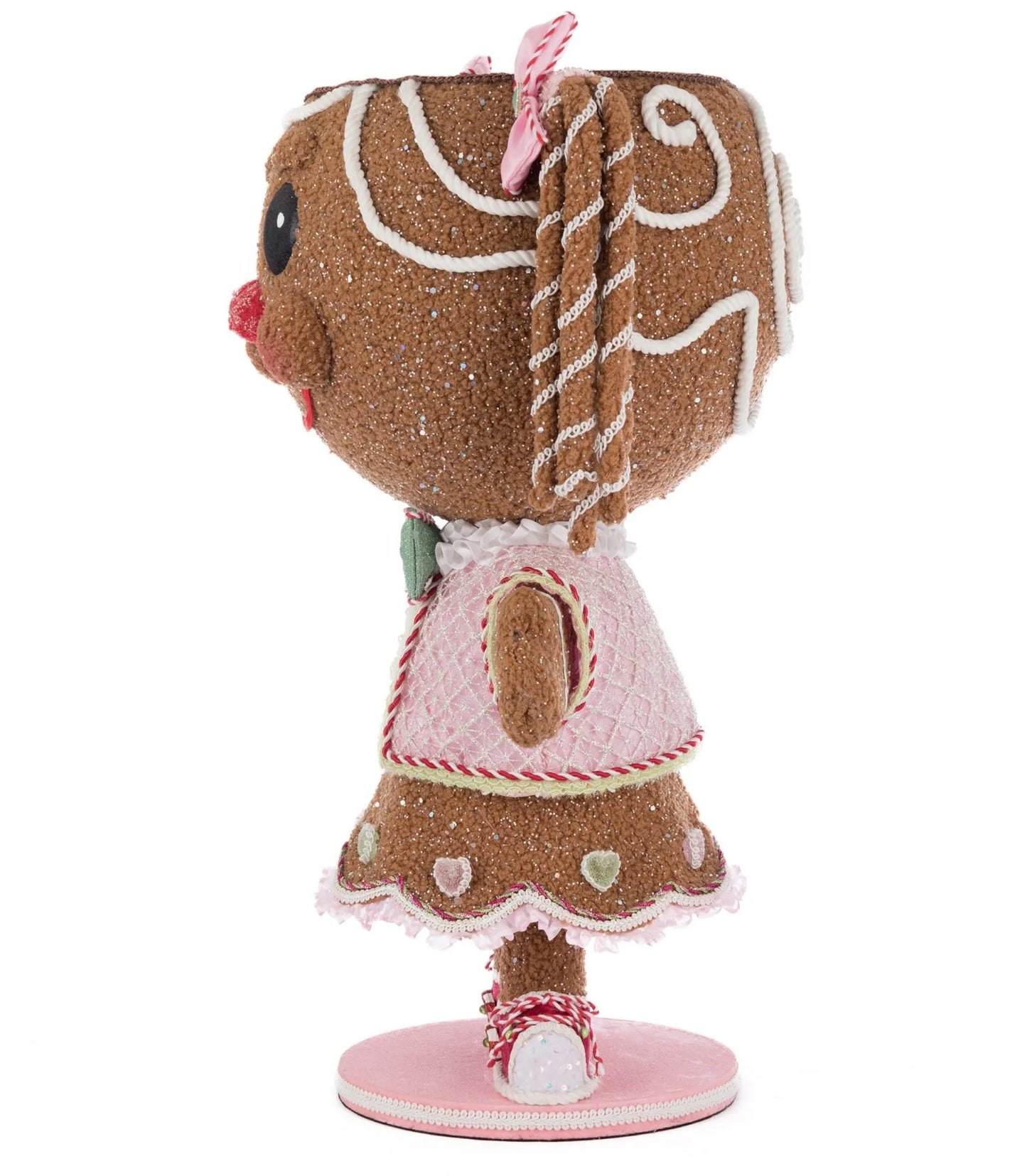 Katherine's Collection Christmas Sugar E. Sweet Gingerbread Girl Candy Container Katherine's Collection Gingerbread Girl Decoration