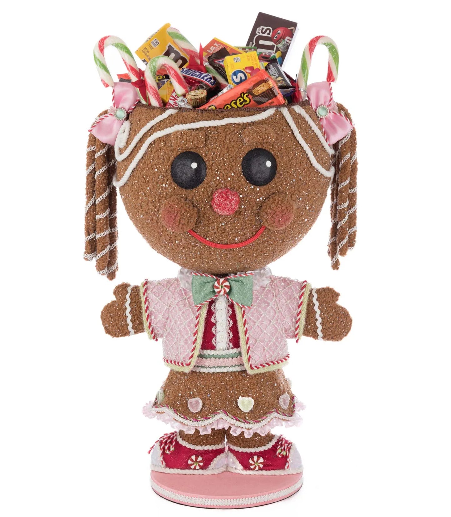 Katherine's Collection Christmas Sugar E. Sweet Gingerbread Girl Candy Container Katherine's Collection Gingerbread Girl Decoration