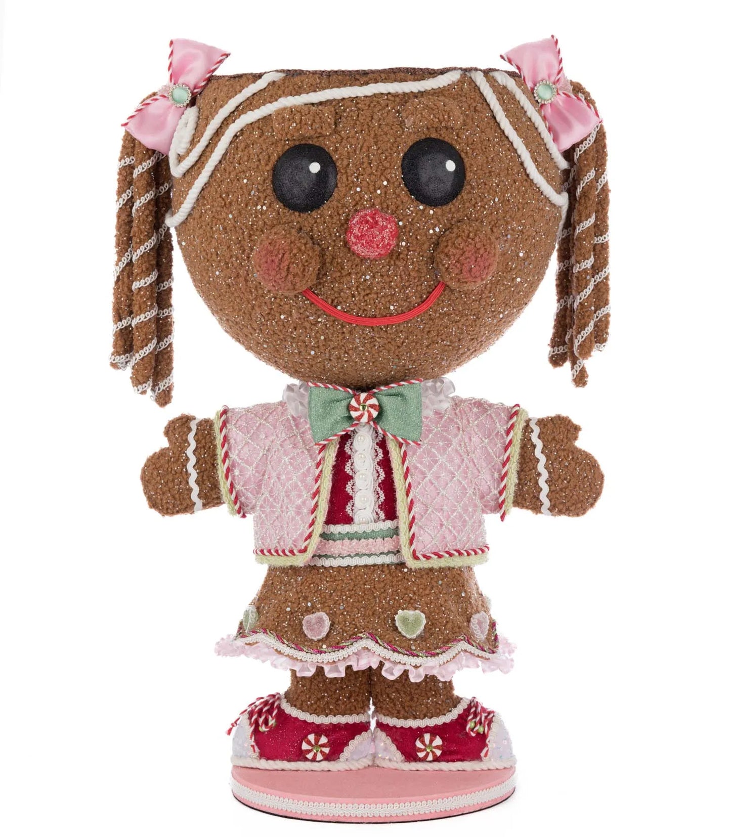 Katherine's Collection Christmas Sugar E. Sweet Gingerbread Girl Candy Container Katherine's Collection Gingerbread Girl Decoration