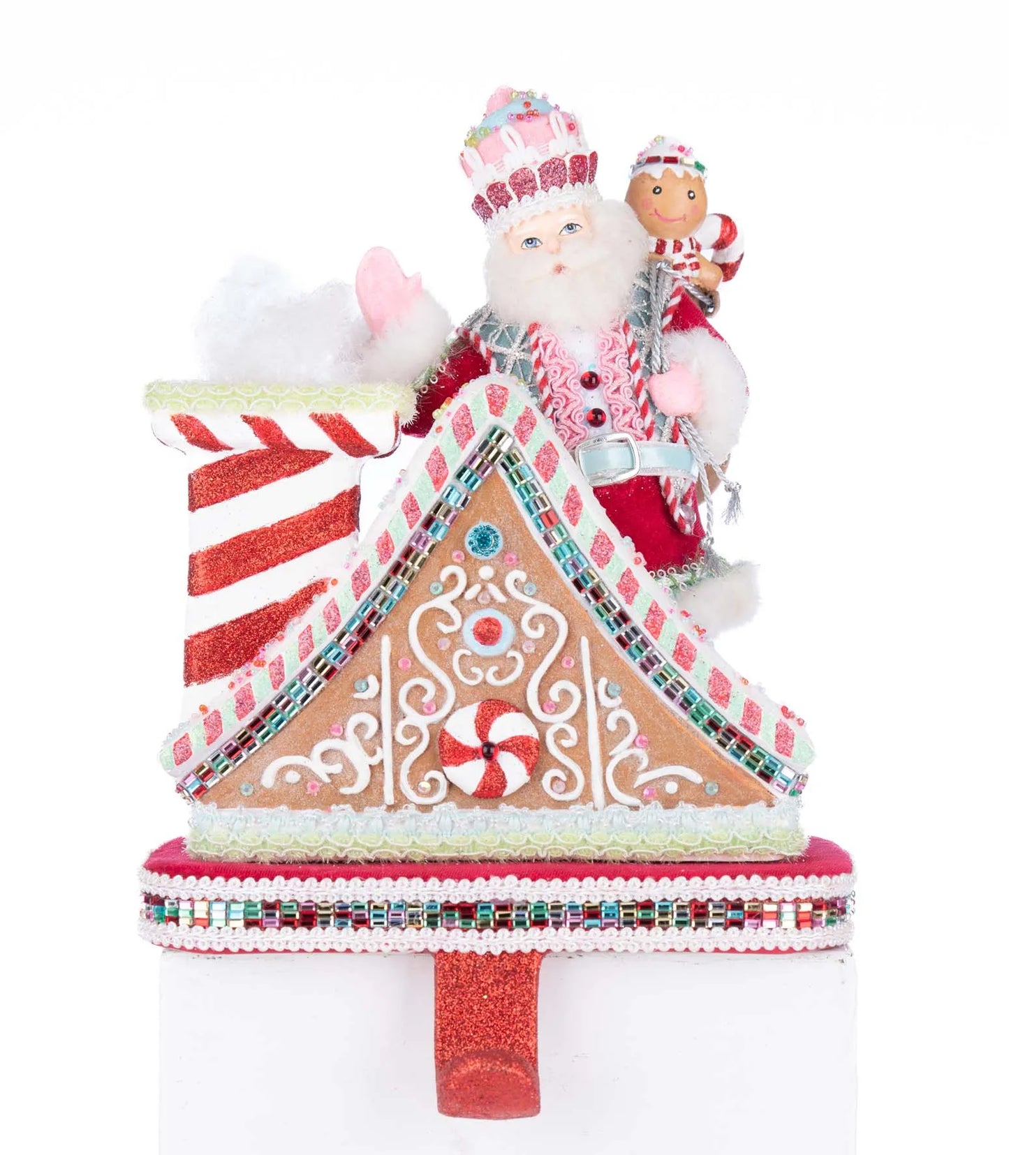 Katherine's Collection Christmas Sweet Delights Santa Stocking Holder Katherine's Collection Santa Claus Stocking Holder