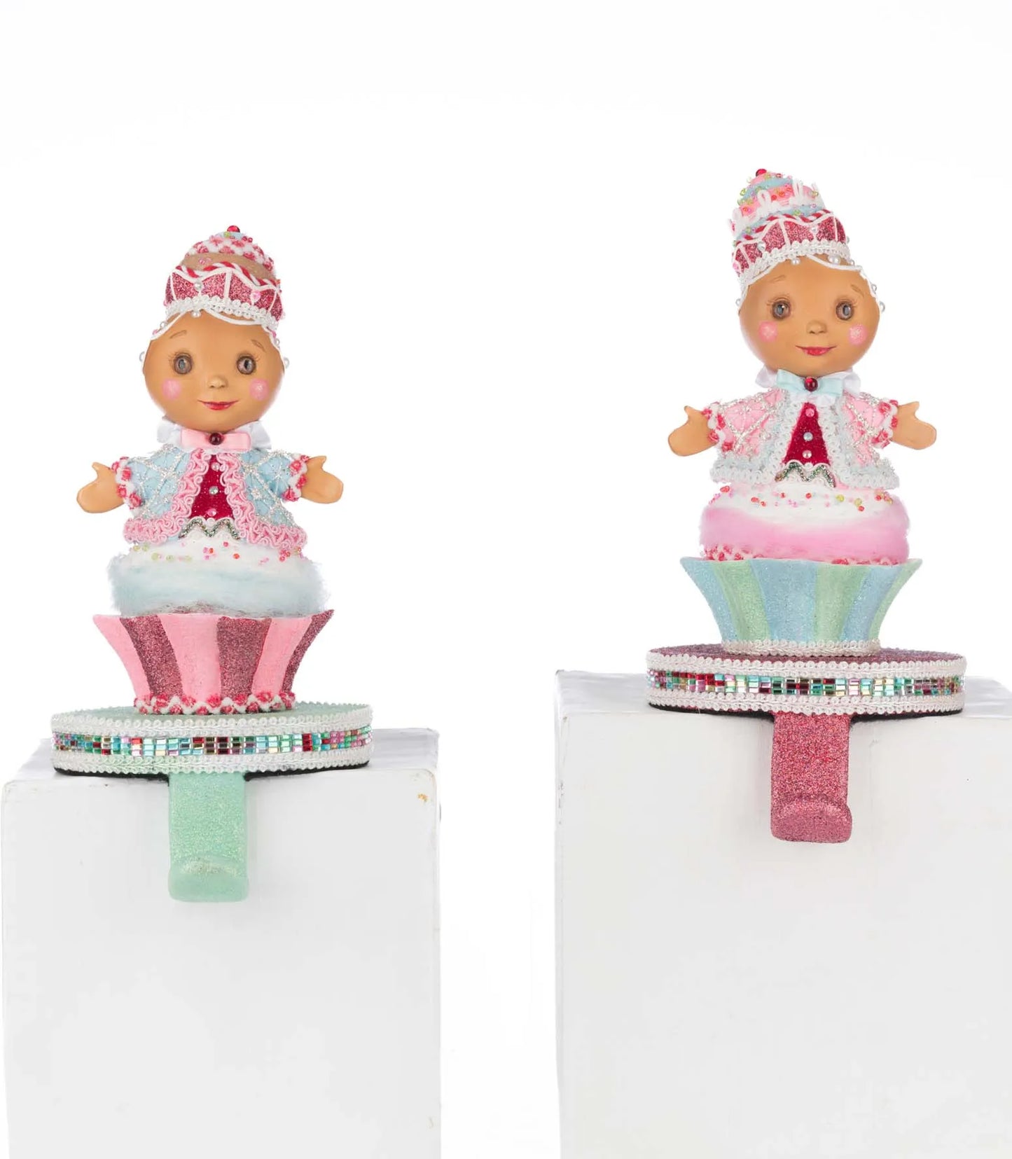 Katherine's Collection Christmas Sweet Delights Gingerbread Stocking Holders Katherine's Collection Gingerbread Boy and Girl Stocking Holders