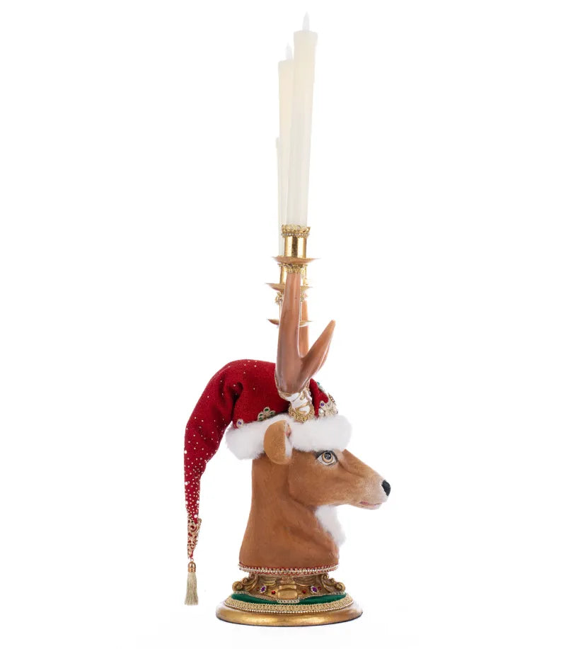 Katherine's Collection Christmas Ball Deer Head Candelabra Katherine's Collection Royal Christmas Ball Reindeer Candelabra