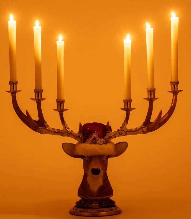 Katherine's Collection Christmas Ball Deer Head Candelabra Katherine's Collection Royal Christmas Ball Reindeer Candelabra