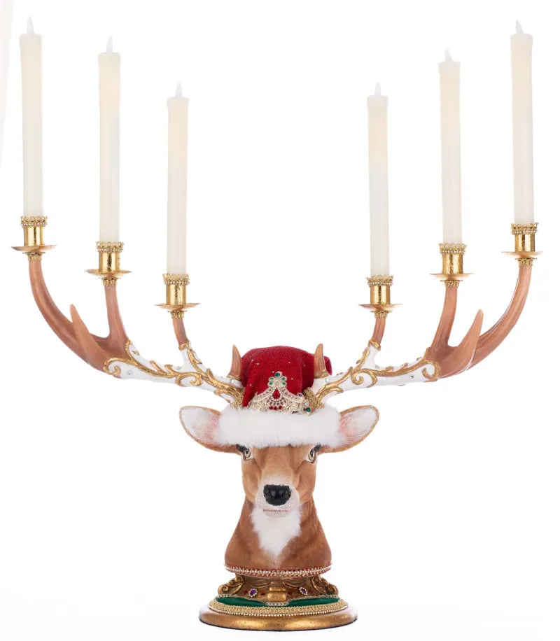 Katherine's Collection Christmas Ball Deer Head Candelabra Katherine's Collection Royal Christmas Ball Reindeer Candelabra