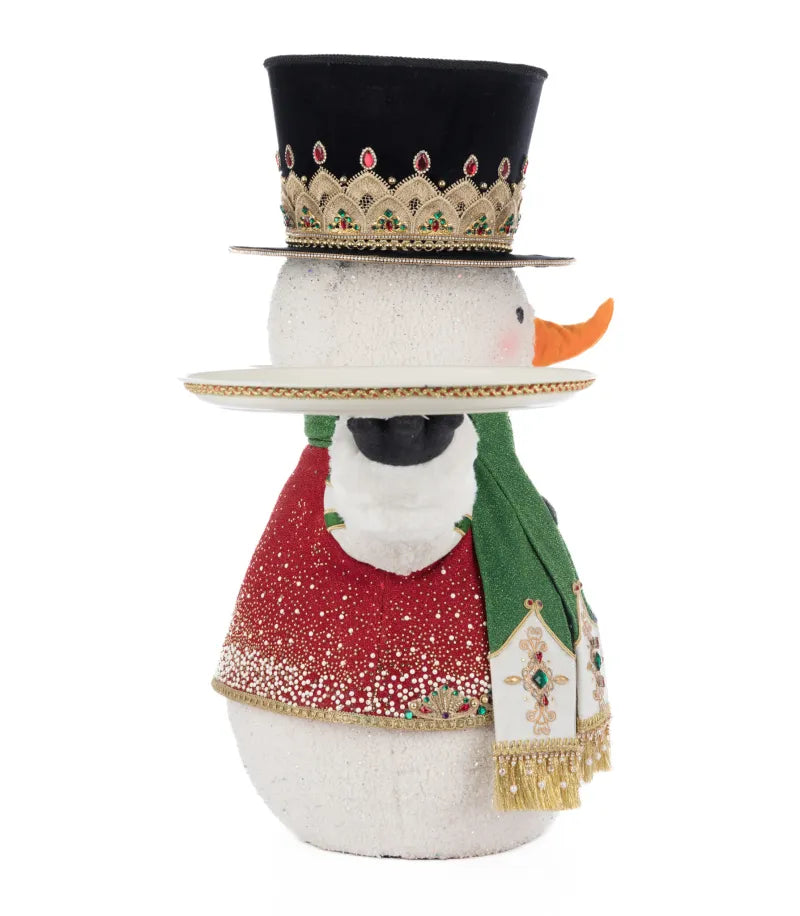 Katherine's Collection Royal Christmas Ball Elegant Snowman Server Katherine's Collection Snowman Server