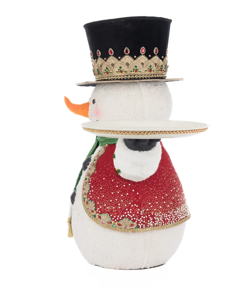 Katherine's Collection Royal Christmas Ball Elegant Snowman Server Katherine's Collection Snowman Server
