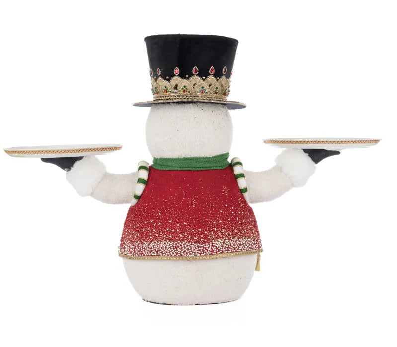 Katherine's Collection Royal Christmas Ball Elegant Snowman Server Katherine's Collection Snowman Server