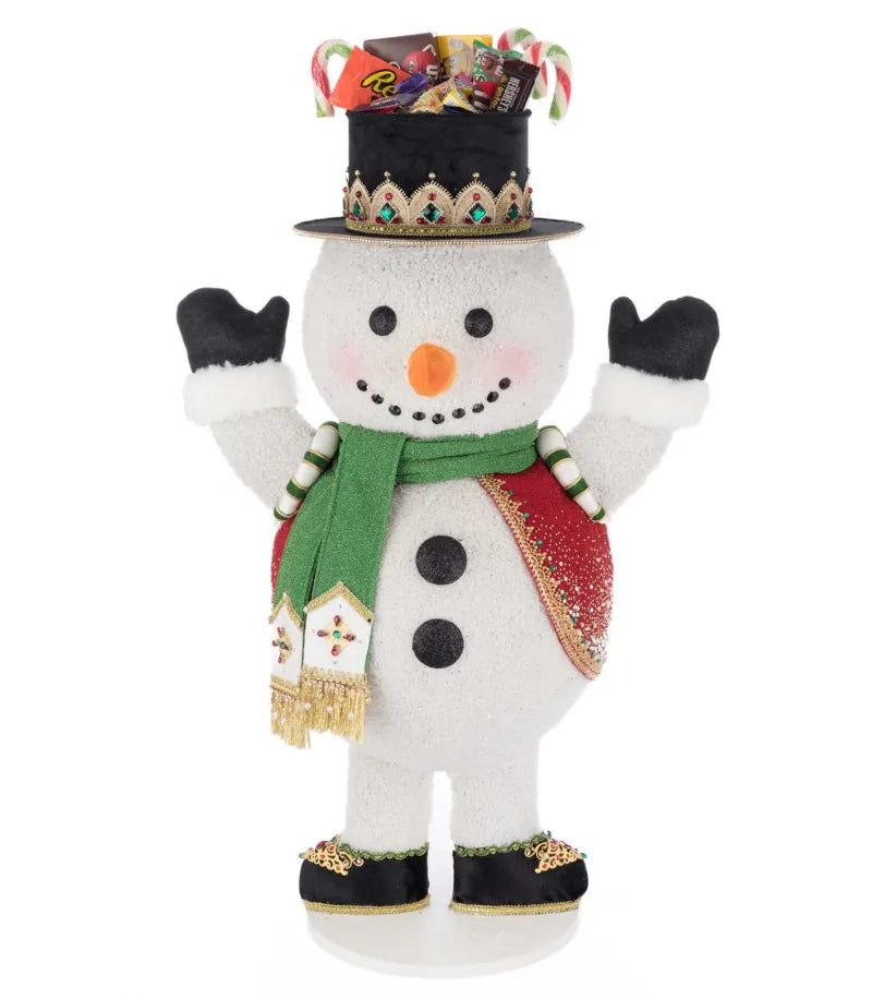 Katherine's Collection Royal Christmas Ball Snowman Candy Container Katherine's Collection Snowman Decoration