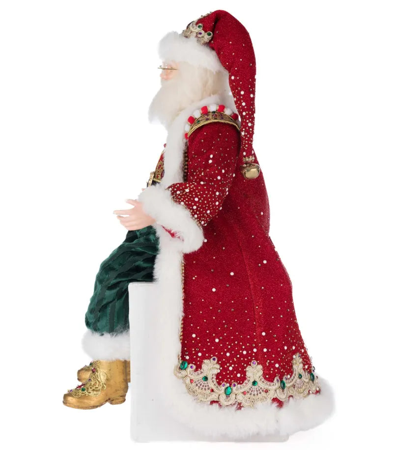 Katherine's Collection Christmas King Christian Claus Sitting Doll Katherine's Collection Royal Christmas Ball Santa