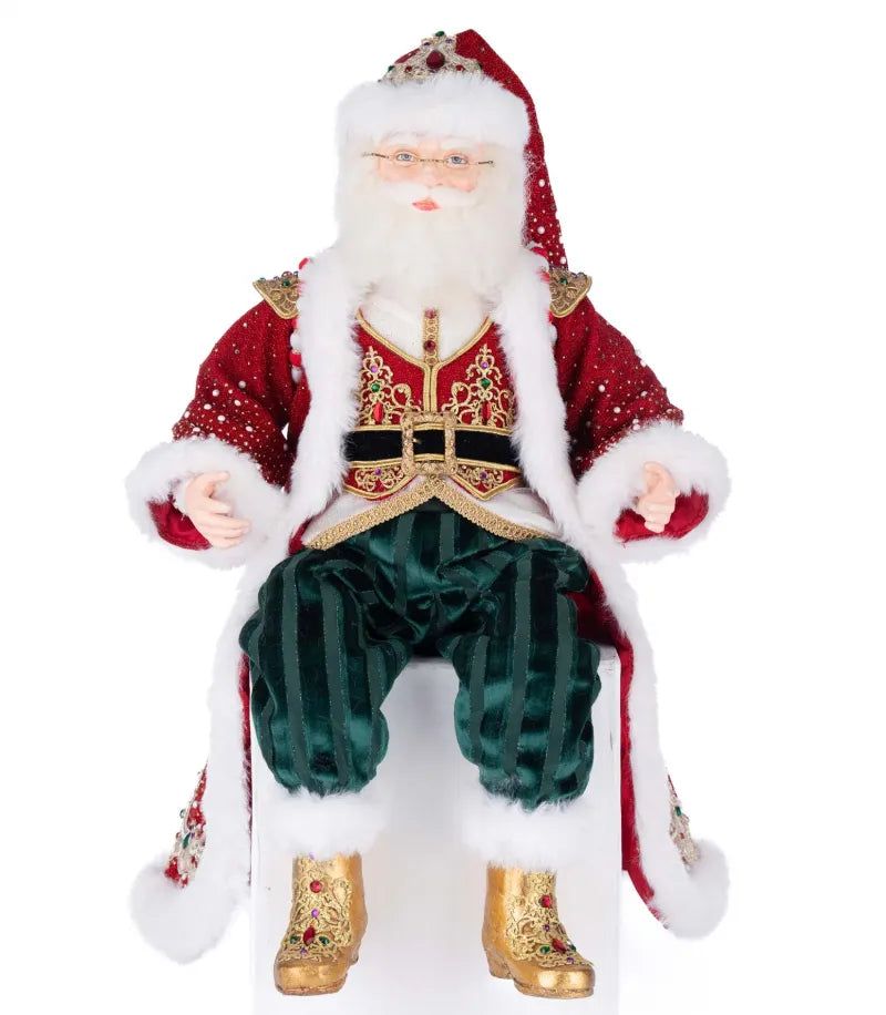 Katherine's Collection Christmas King Christian Claus Sitting Doll Katherine's Collection Royal Christmas Ball Santa