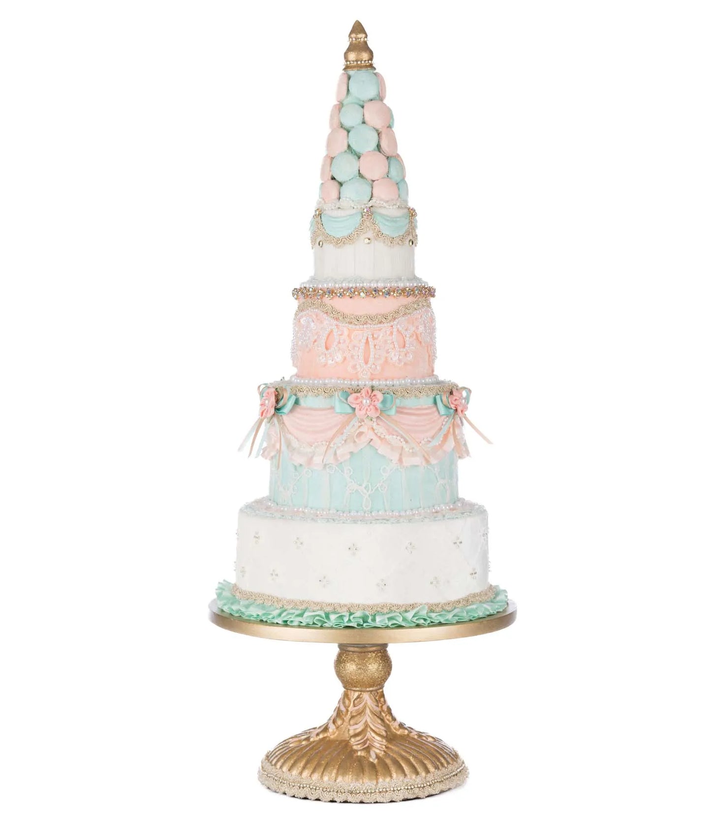 Katherine's Collection Christmas Joyeux Noel Tabletop Tree Katherine's Collection Macaron Cake Decor