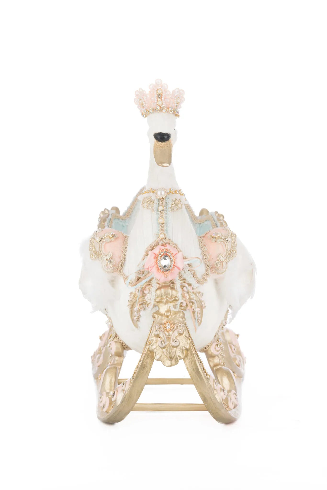 Katherine's Collection Christmas Joyeux Noel Swan Sleigh Katherine's Collection Christmas Decoration