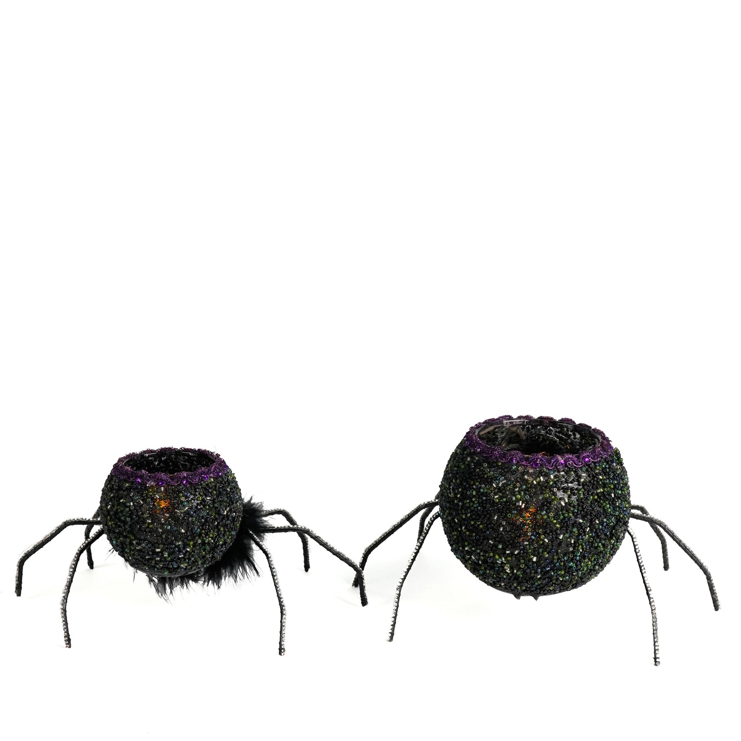 Spider Tea Lights Set of 2 Katherine's Collection Halloween Tealights