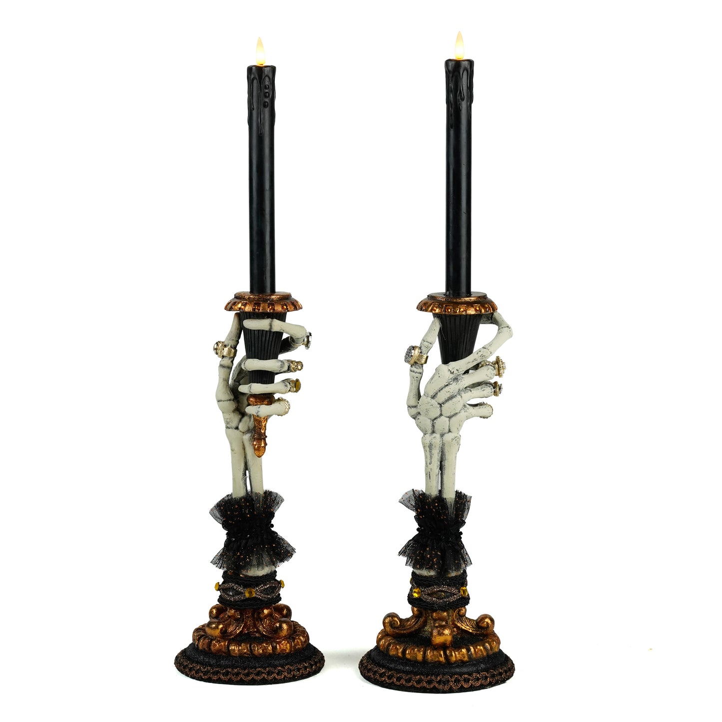 Witching Hour Skeleton Hand Candle Holders Katherine's Collection Halloween