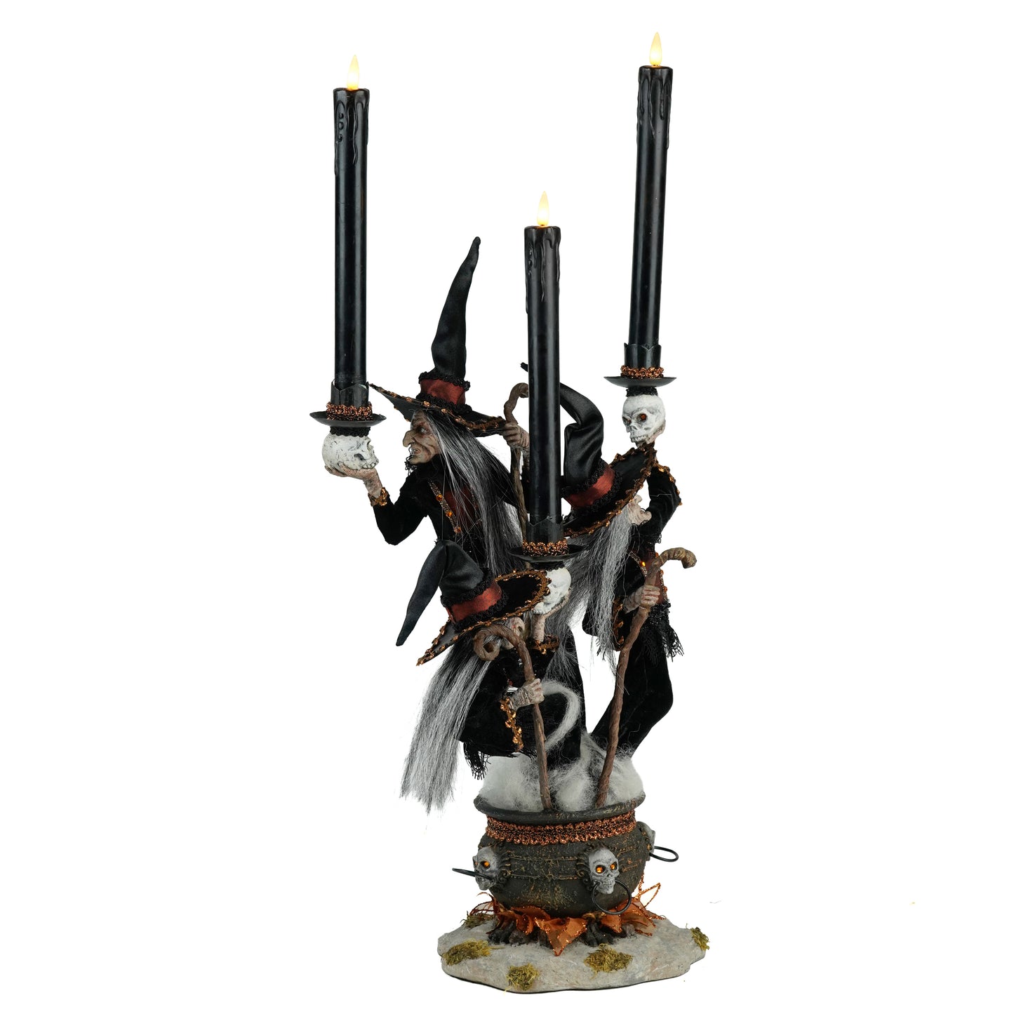Witchy Witches Candelabra Katherine's Collection Halloween Witching Hour