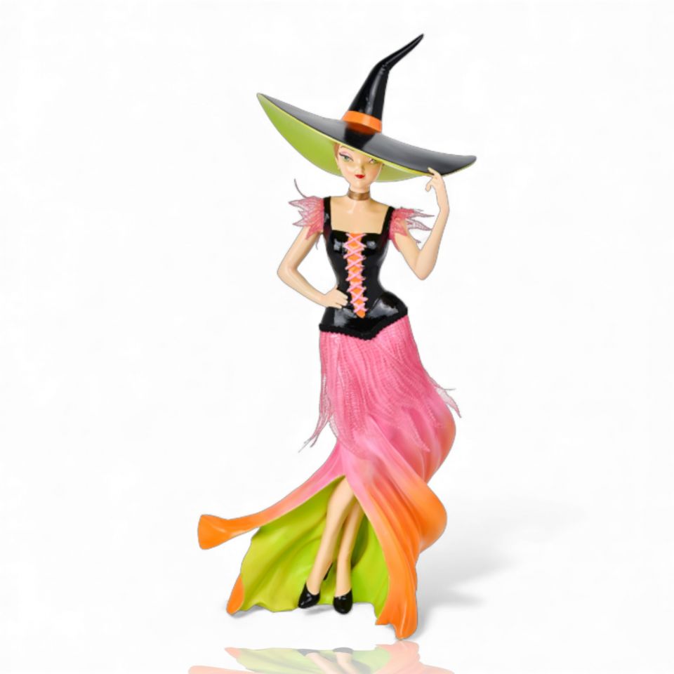 December Diamonds 23.5 inch Ghoulish Fancy Witch Posing Standing Summerween Chills and Thrills Halloween Collection
