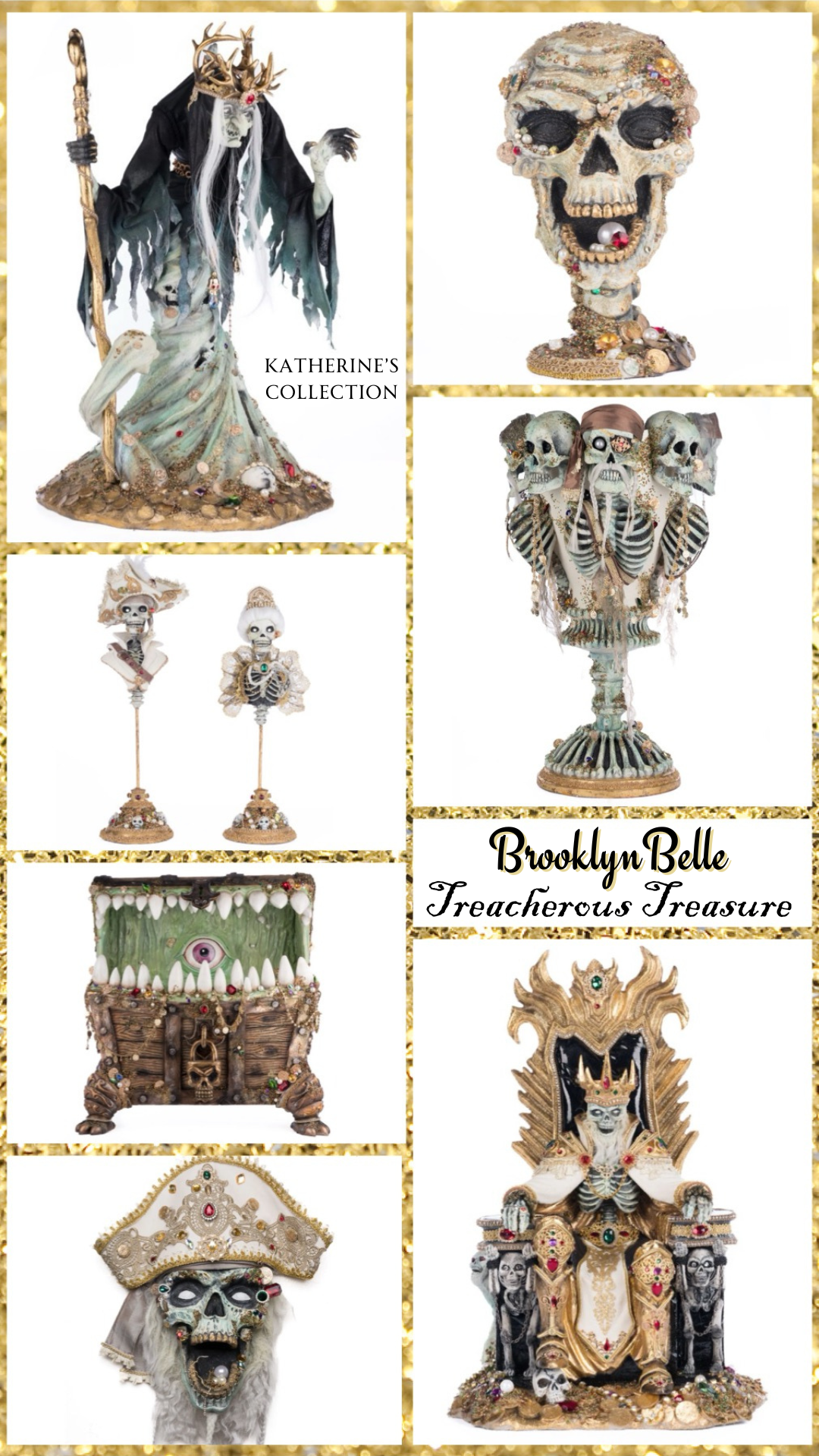 Katherine's Collection Treacherous Treasure Pirate Door Knocker Katherine's Collection Halloween Door Knocker