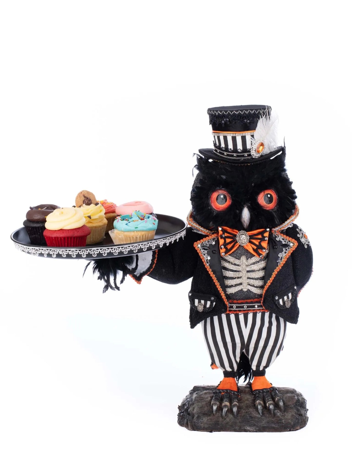 Katherine's Collection Oscar Macabre Owl Server Katherine's Collection Halloween Owl Server
