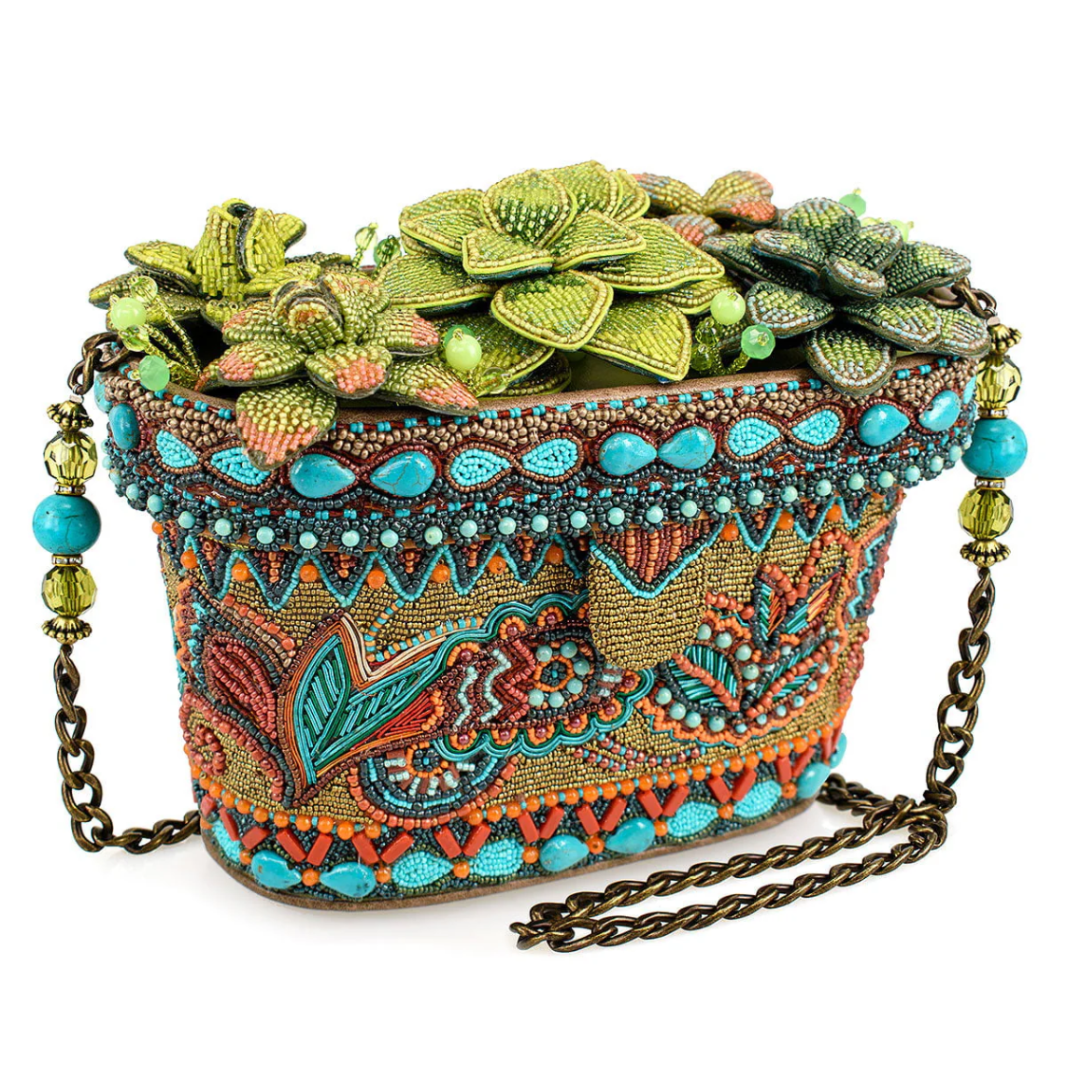 Mary Frances Succulent Crossbody Handbag Mary Frances Succulent Beaded Handbag