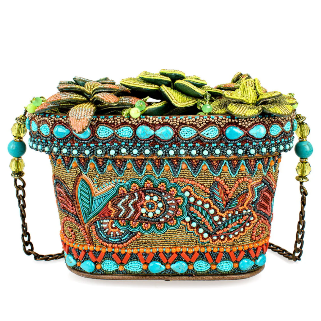 Mary Frances Succulent Crossbody Handbag Mary Frances Succulent Beaded Handbag