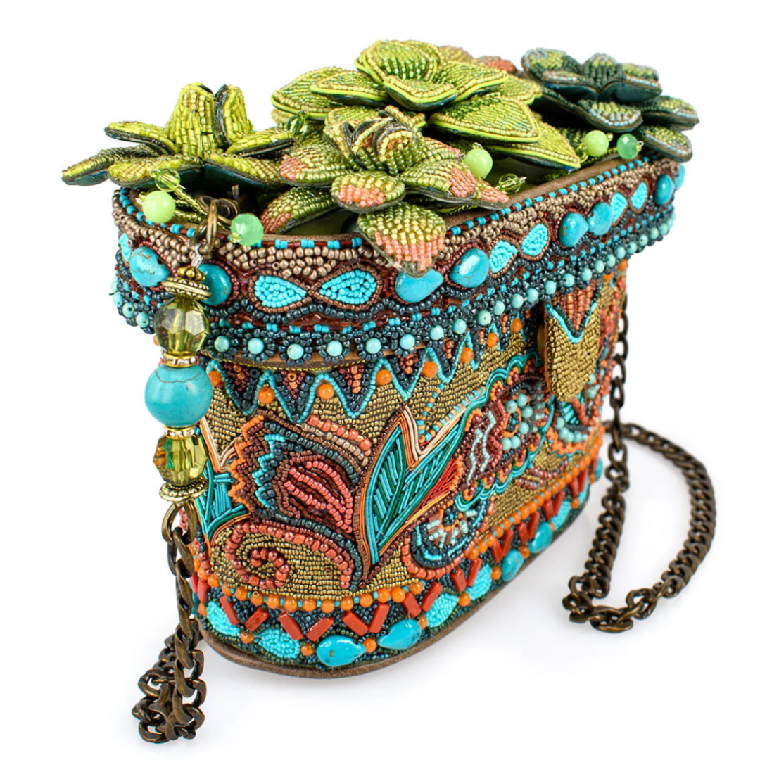 Mary Frances Succulent Crossbody Handbag Mary Frances Succulent Beaded Handbag