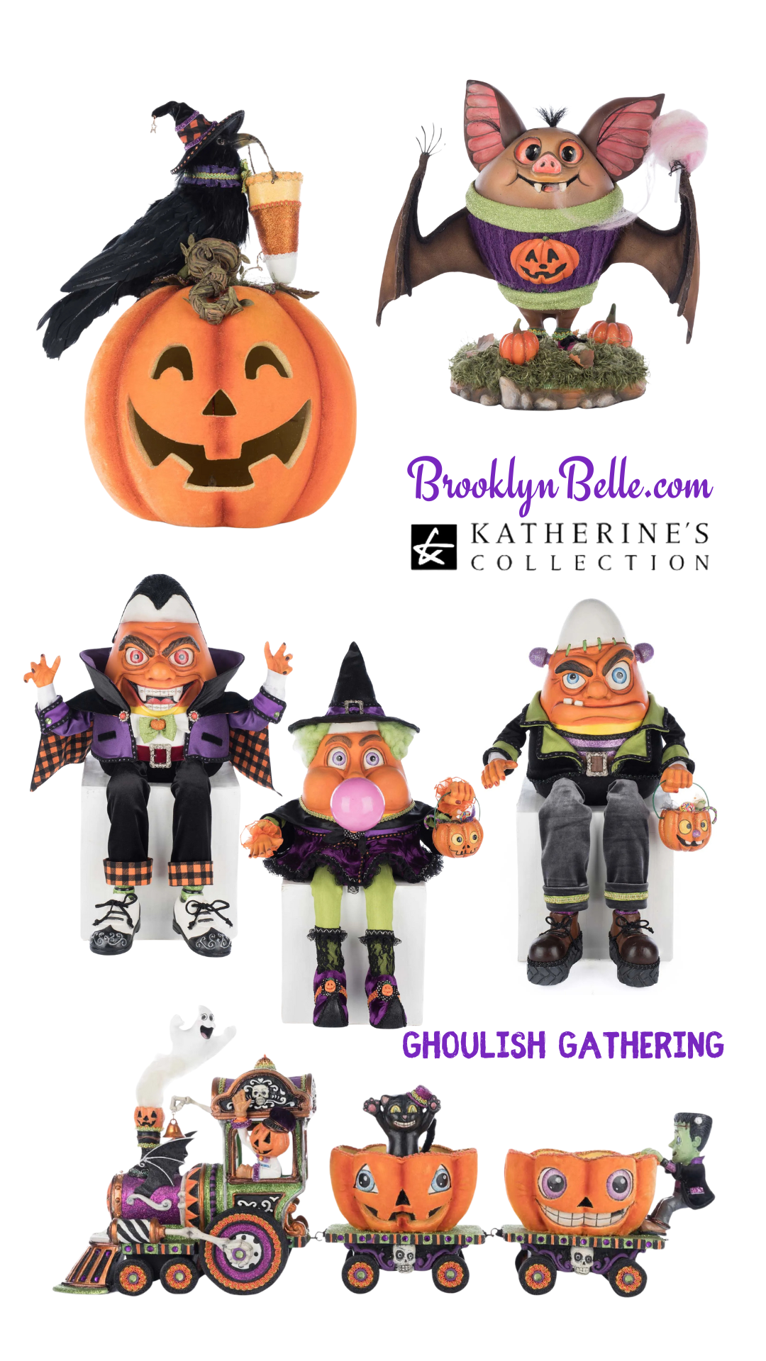 Katherine's Collection The Ghoulish Gatherings Express Katherine's Collection Halloween Train Candy Bowls