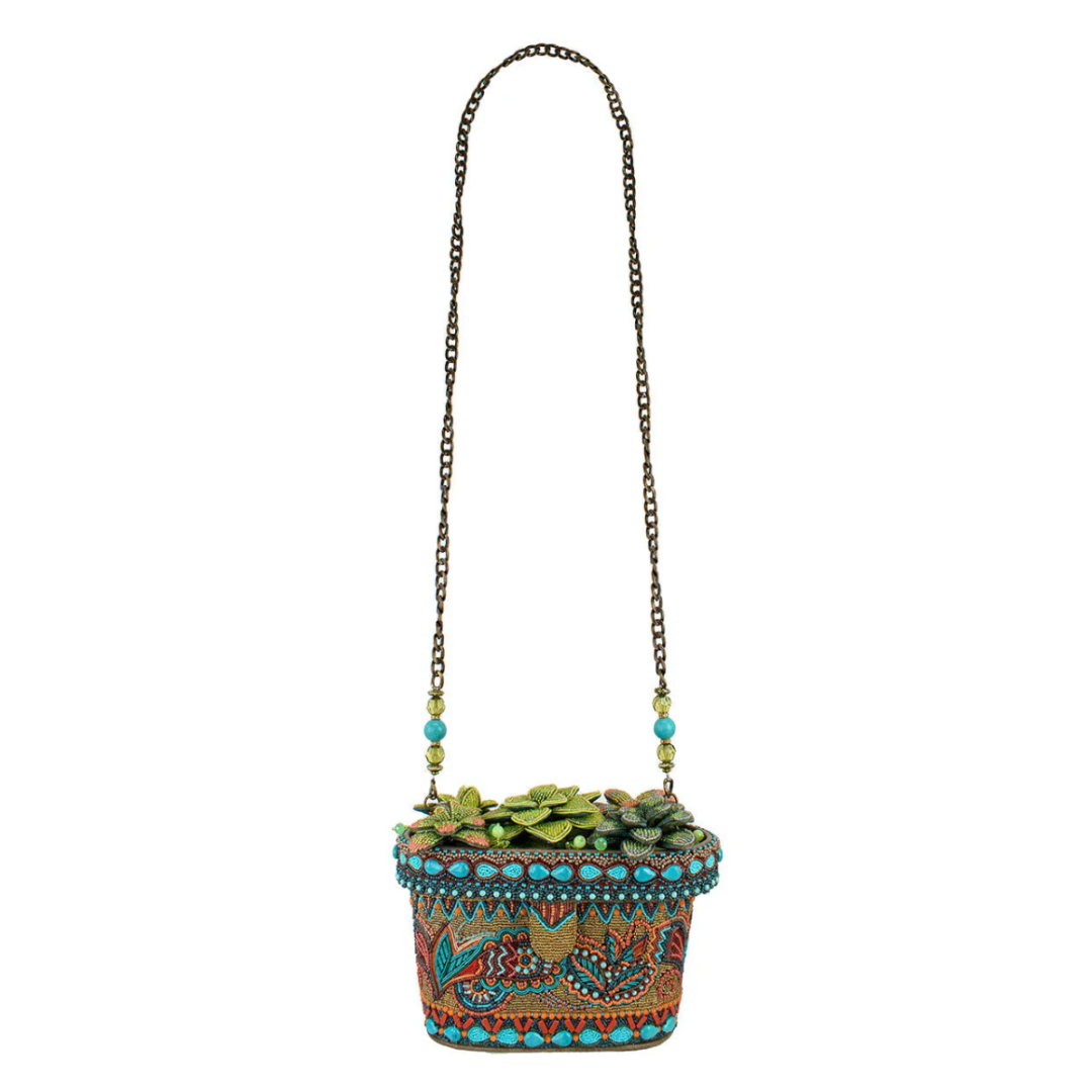 Mary Frances Succulent Crossbody Handbag Mary Frances Succulent Beaded Handbag