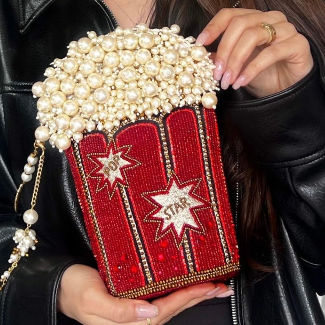 Mary Frances Movie Night Crossbody Handbag Mary Frances Popcorn Handbag