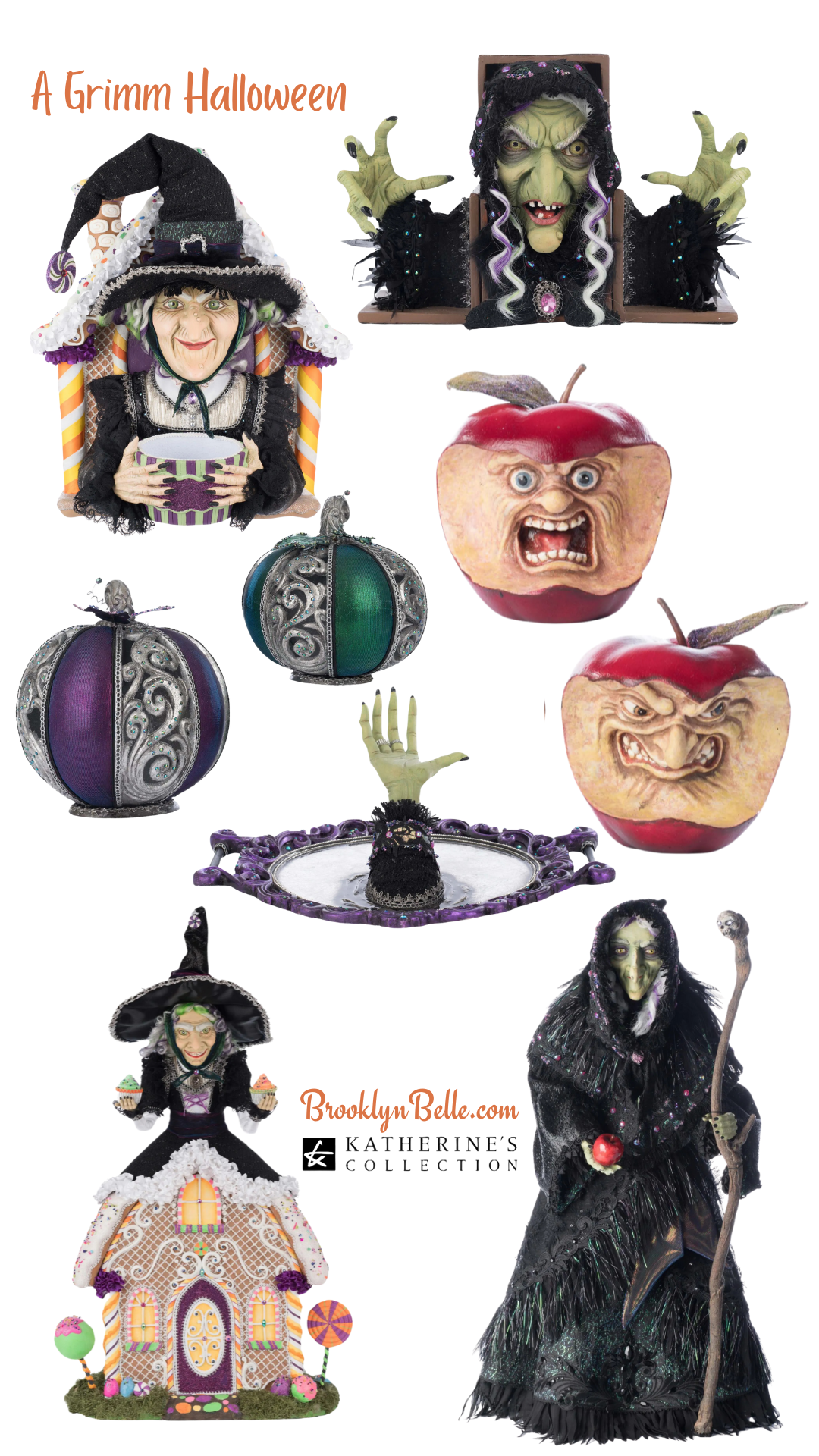 Katherine's Collection Mirror Mirror Cupcake Server Katherine's Collection Halloween Witch Hand Server