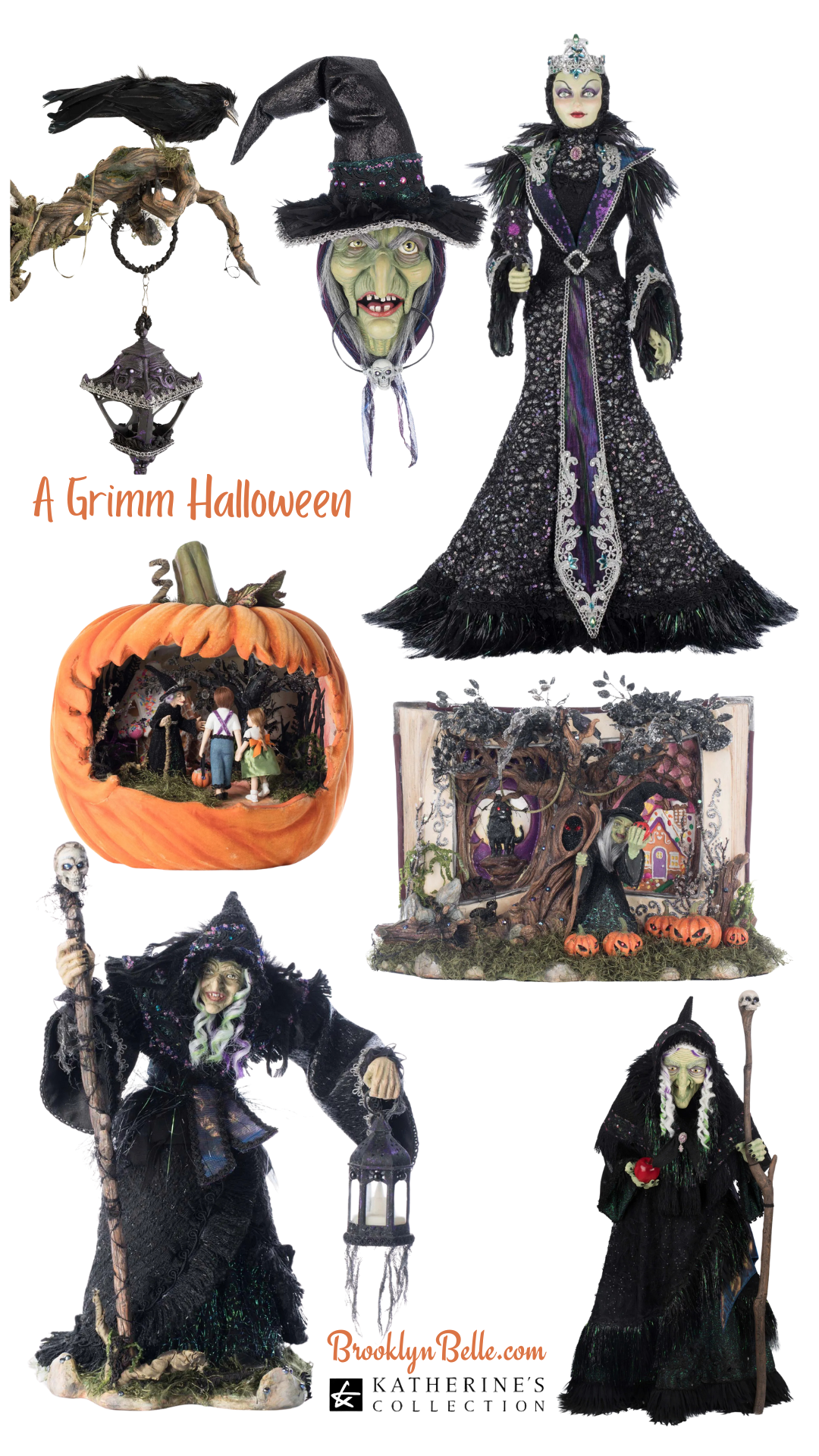 Katherine's Collection Mirror Mirror Cupcake Server Katherine's Collection Halloween Witch Hand Server
