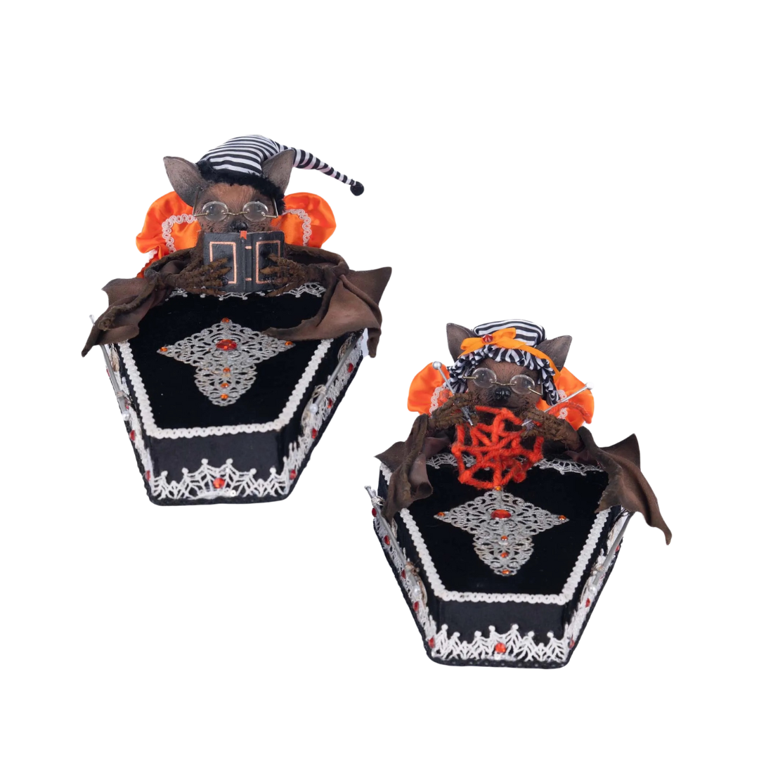 Katherine's Collection Bedtime with the Batsons Assortment of 2 Katherine's Collection Halloween Slippers Decoration