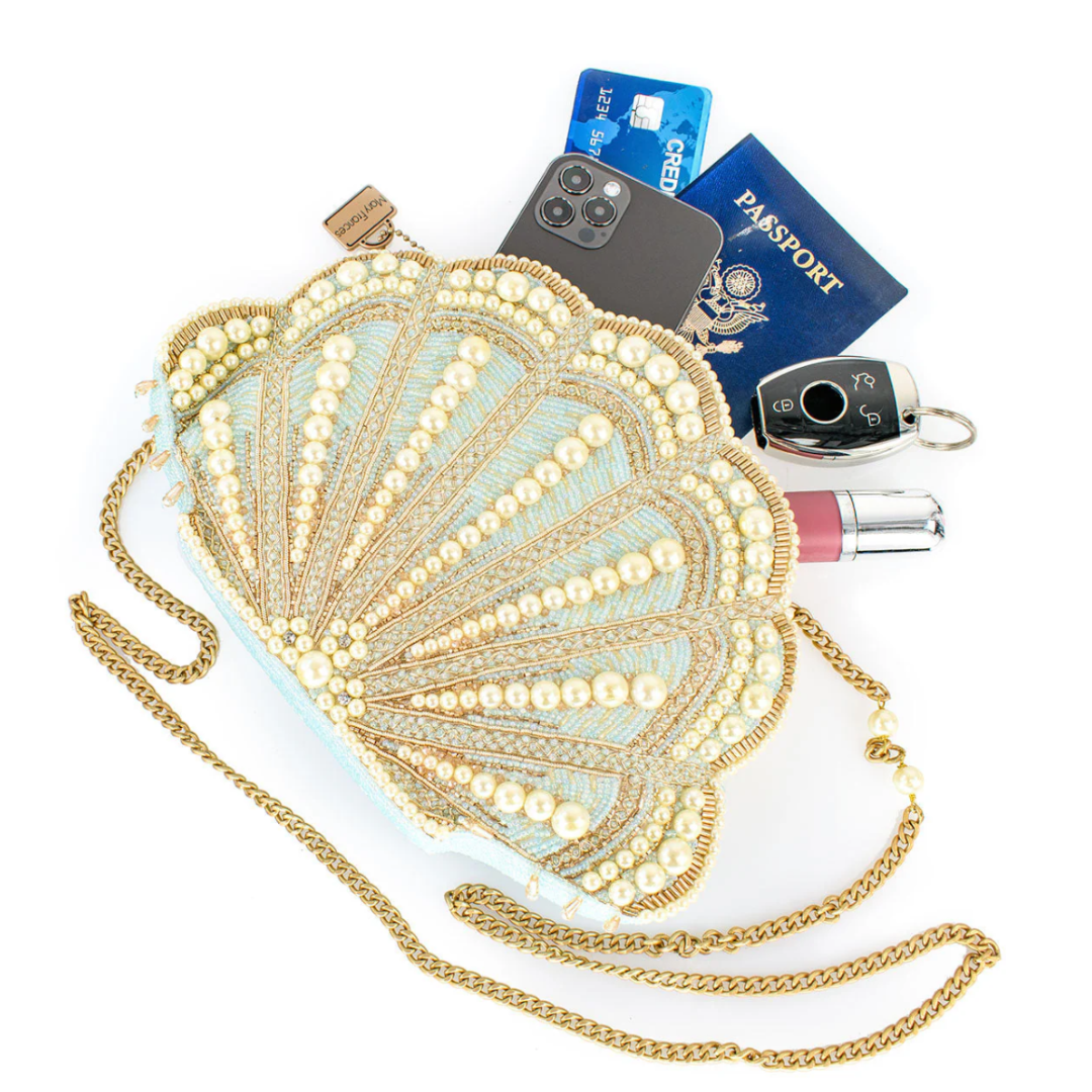 Mary Frances Seaside Luxury Crossbody Handbag Mary Frances Seashell Beaded Handbag