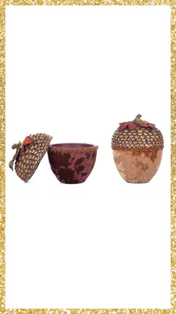 Katherine's Collection Acorn Containers Assortment of 2