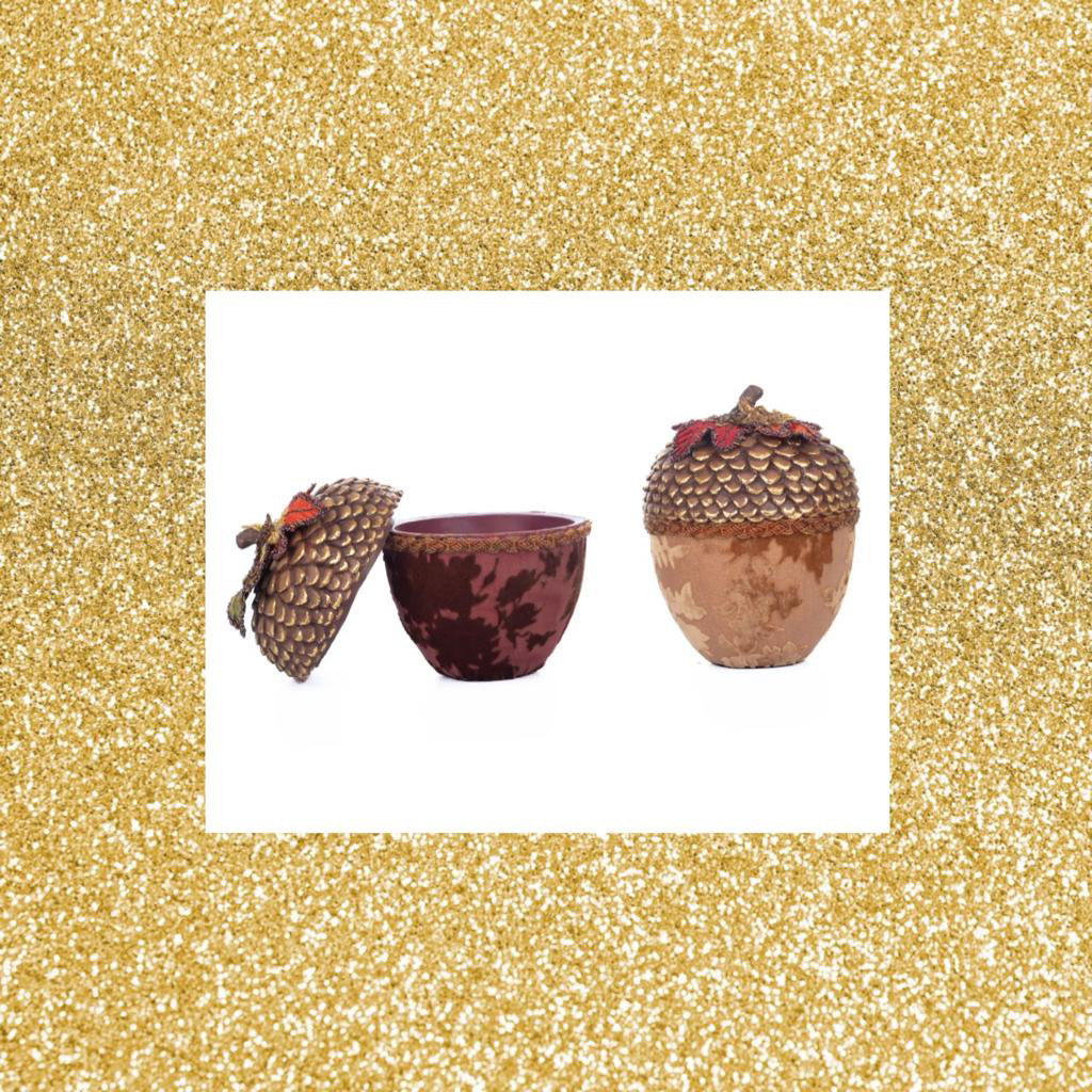 Katherine's Collection Acorn Containers Assortment of 2